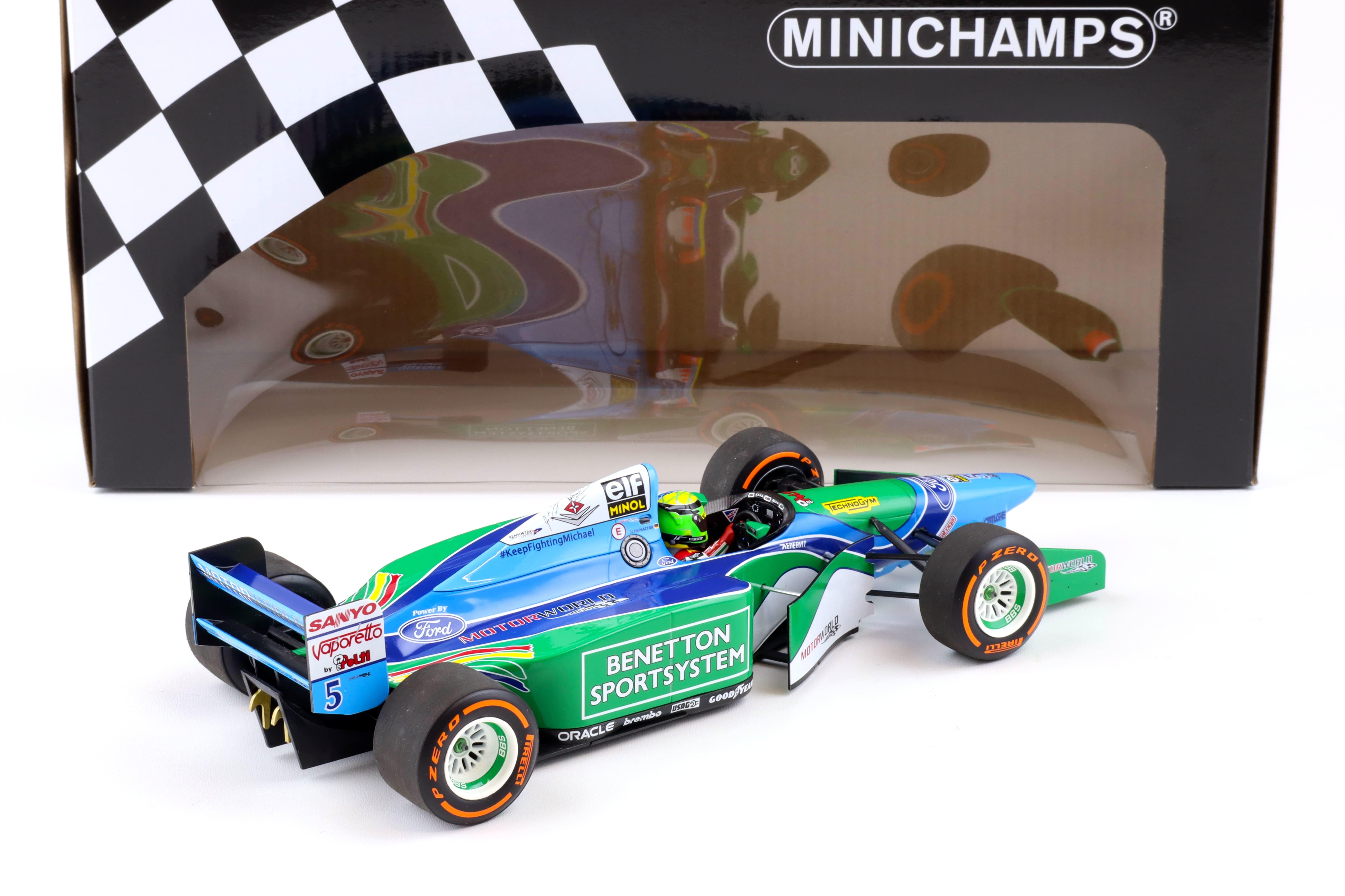 1:18 Minichamps Benetton Ford B194 Mick Schumacher Demonstration Run Belgian GP 2017