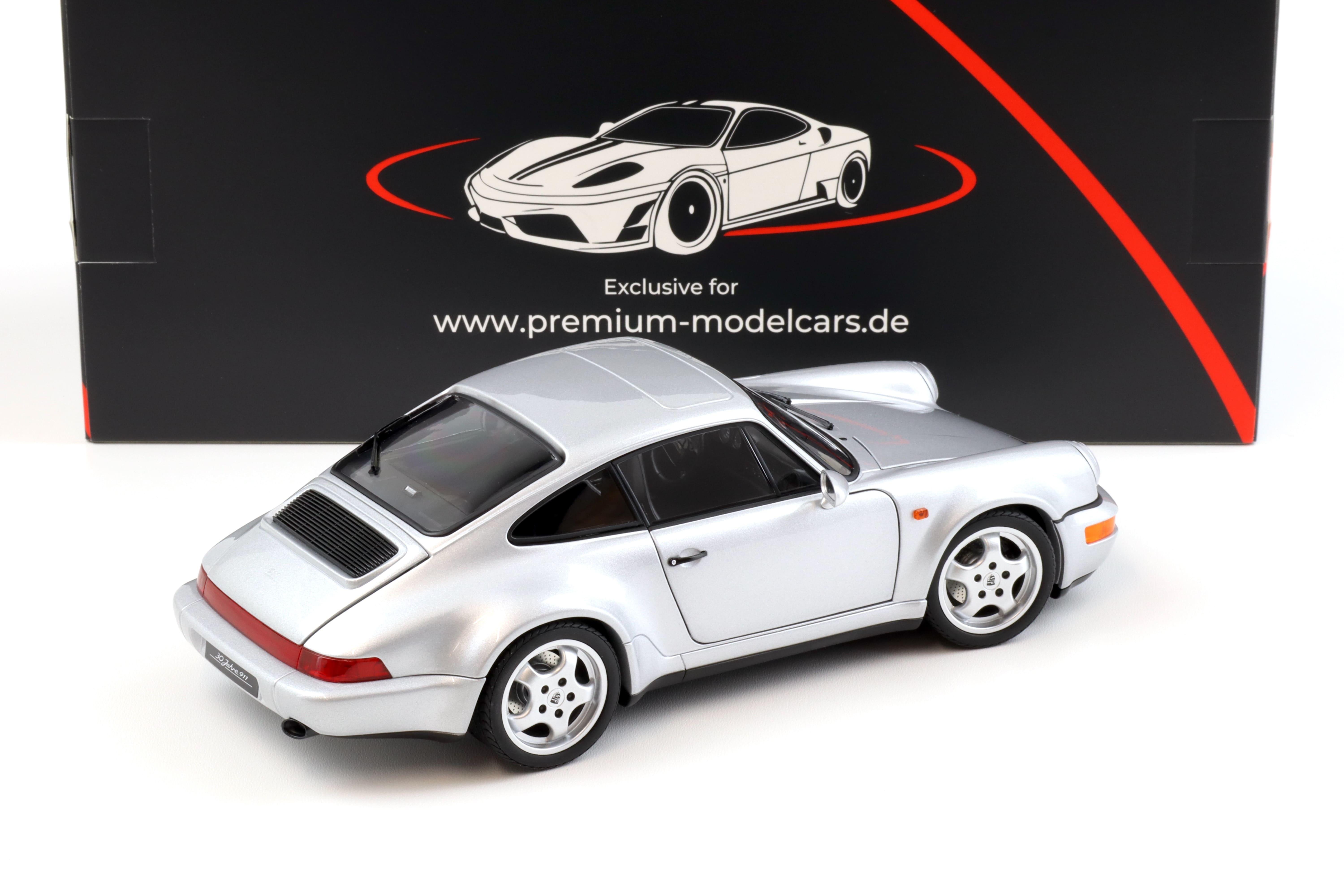 PREORDER 1:18 Norev Porsche 911 964 Carrera 4 WTL 30 Jahre 911 Polar silver - Limited 999 pcs.