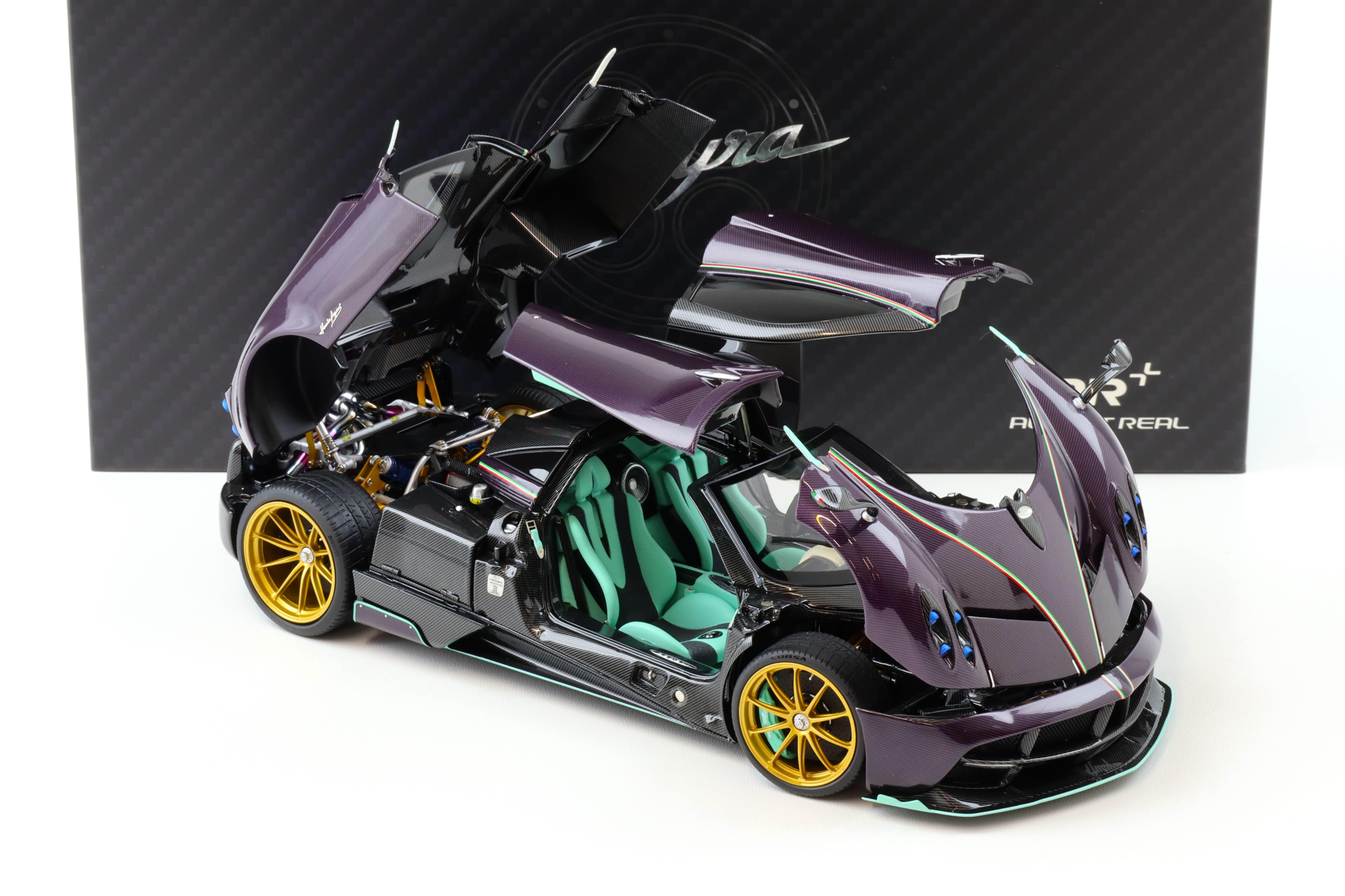 1:18 Almost Real Pagani Huayra Dinastia Yazi purple Carbon/ turquoise 2016 