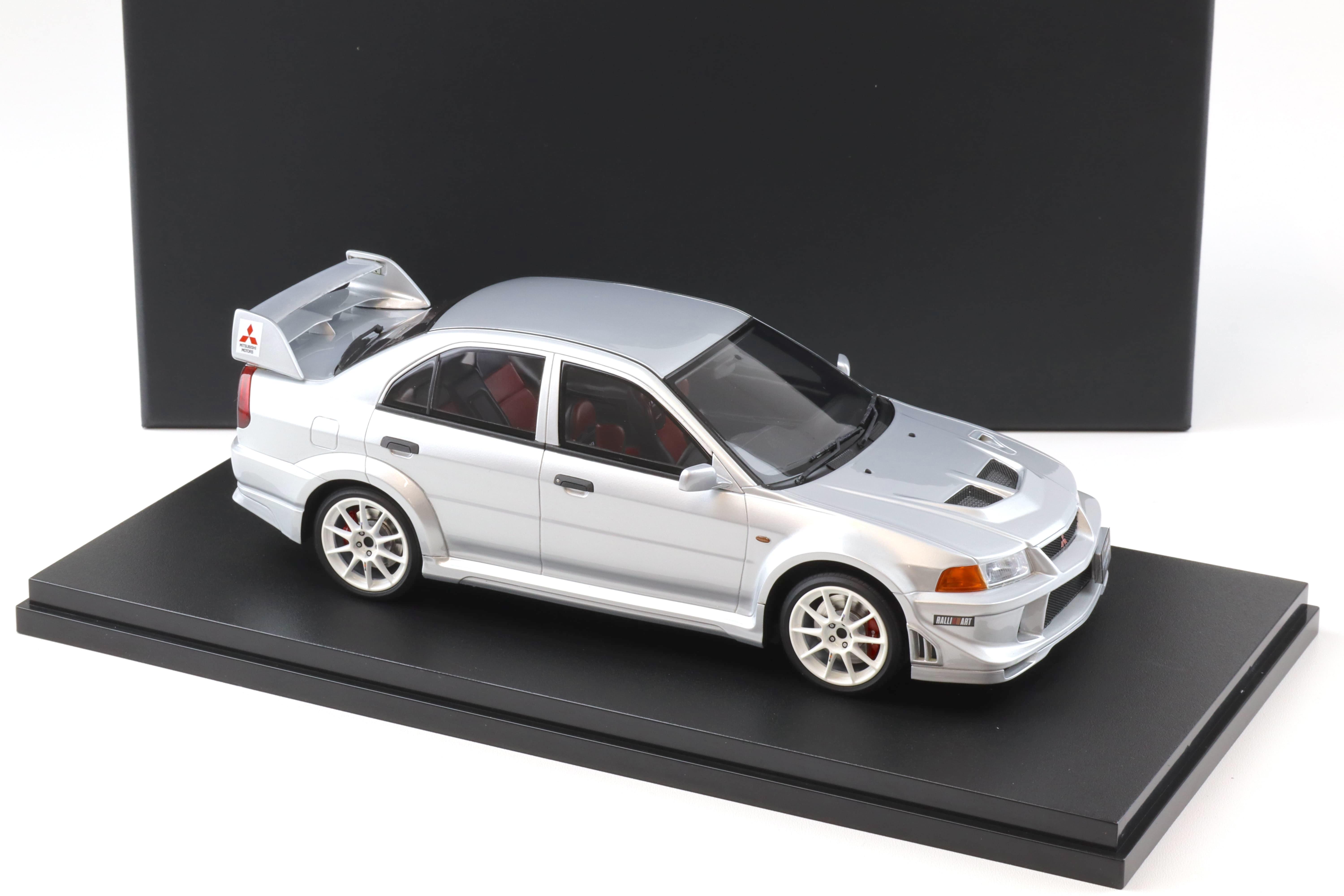 1:18 POP RACE Mitsubishi Lancer EVO 6 Tommi Makinen Edition silver 