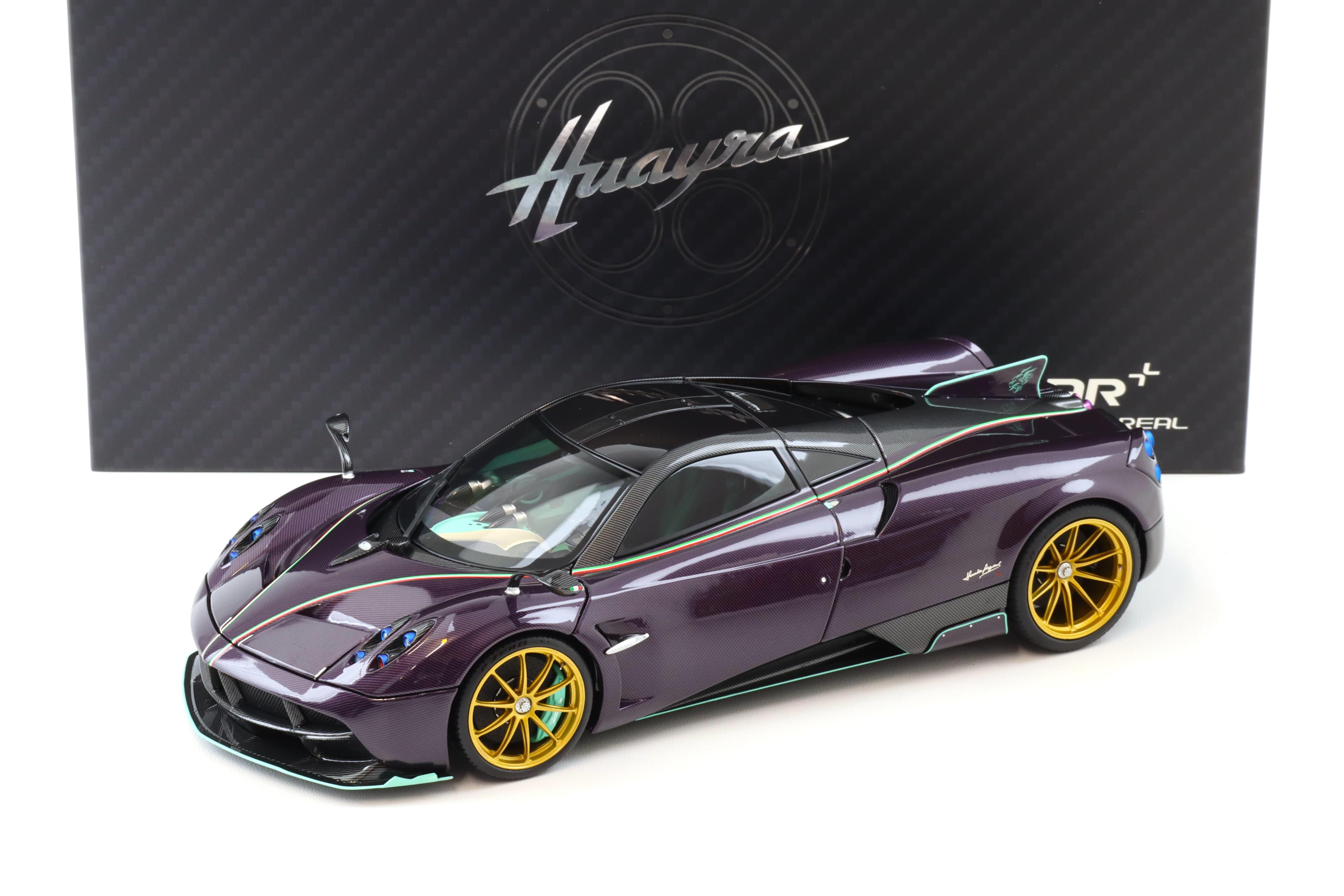 1:18 Almost Real Pagani Huayra Dinastia Yazi purple Carbon/ turquoise 2016 