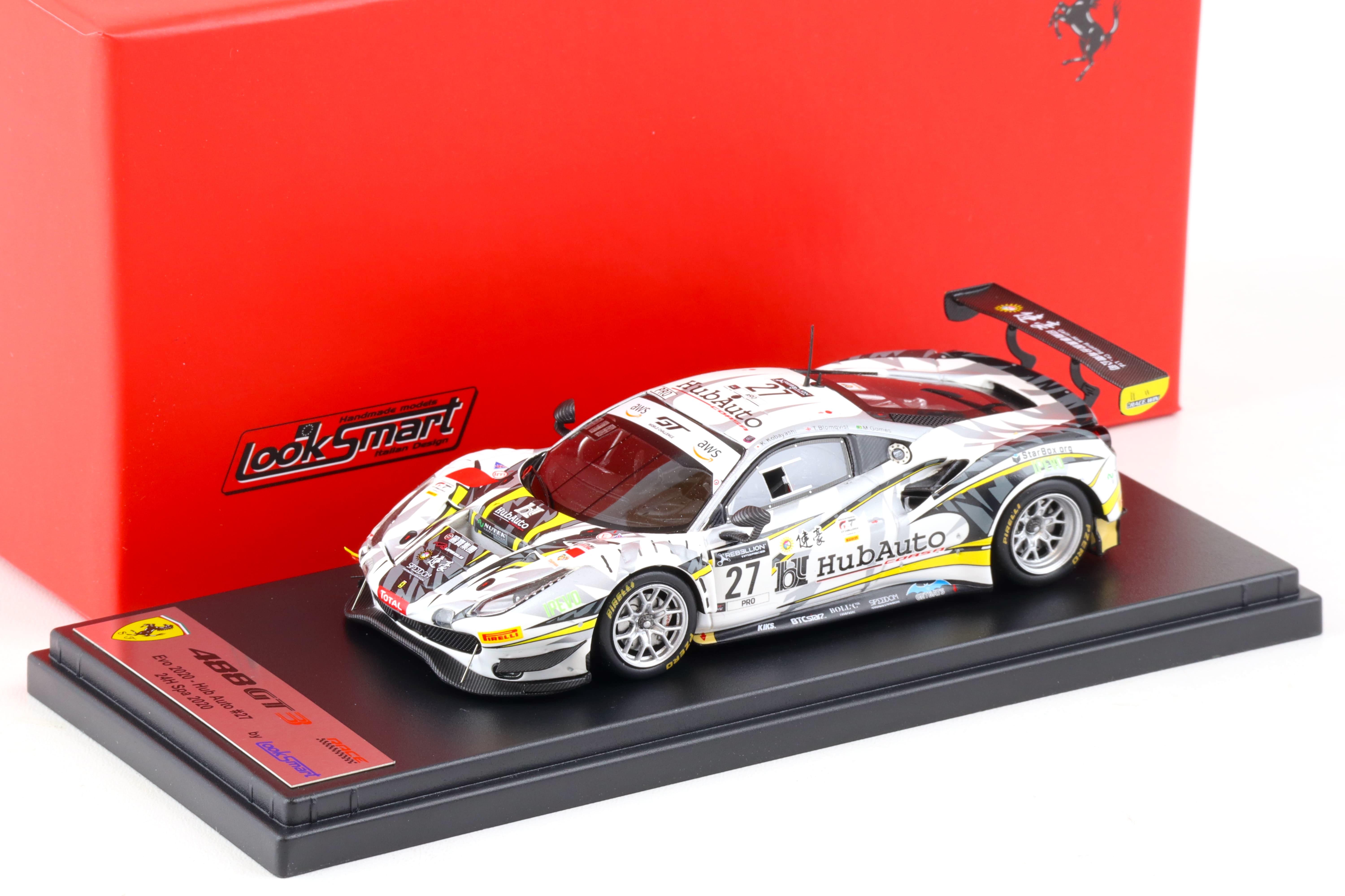 1:43 LookSmart Ferrari 488 GT3 Evo #27 Hub Auto 24h Spa 2020 LSRC087