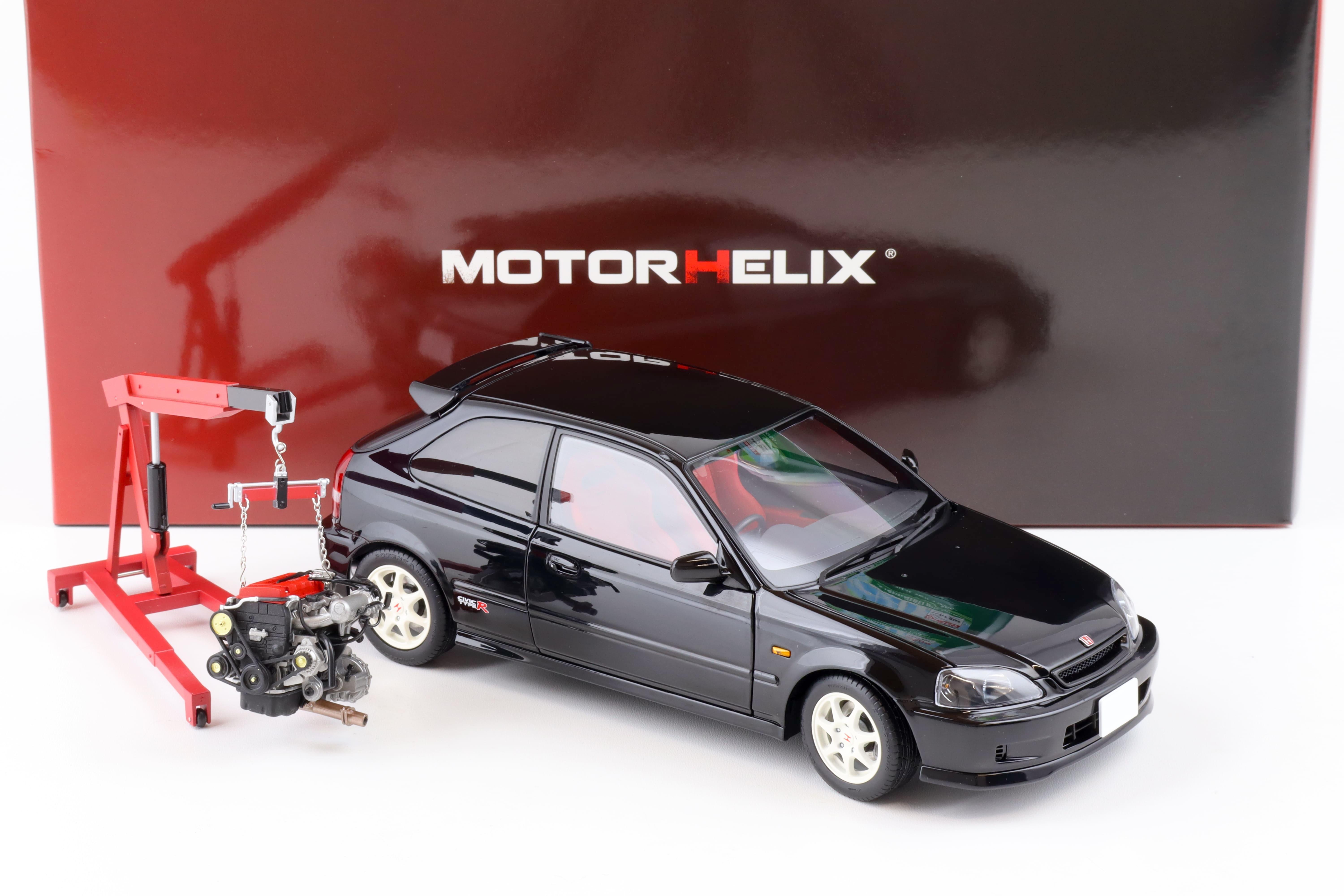 1:18 Motorhelix Honda Civic Type R (EK9) Starlight black pearl + engine Diecast