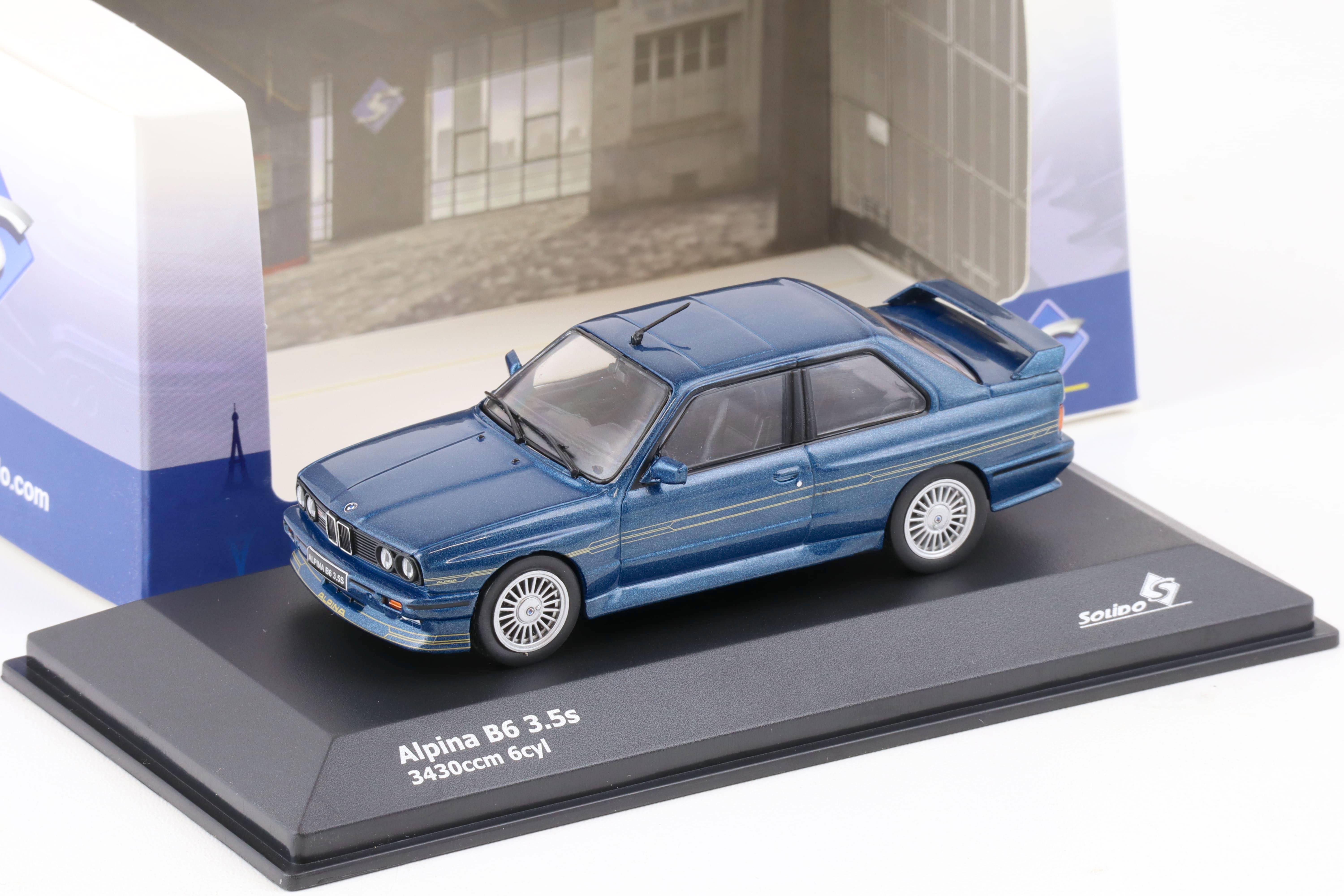 1:43 Solido BMW M3 E30 Alpina B6 3.5S Coupe blue metallic 1989
