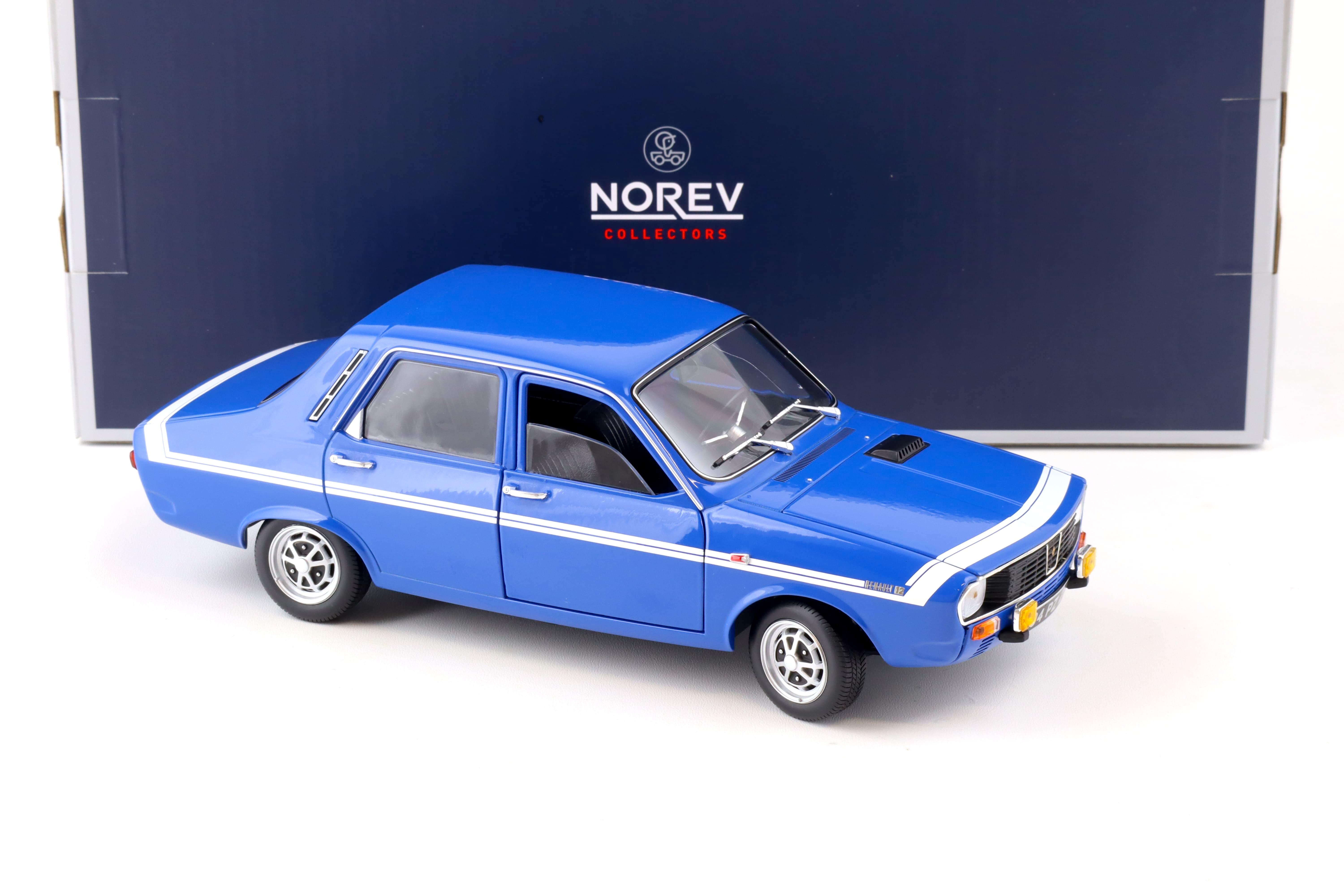 1:18 Norev Renault 12 Gordini without bumpers 1971 blue de France 185248