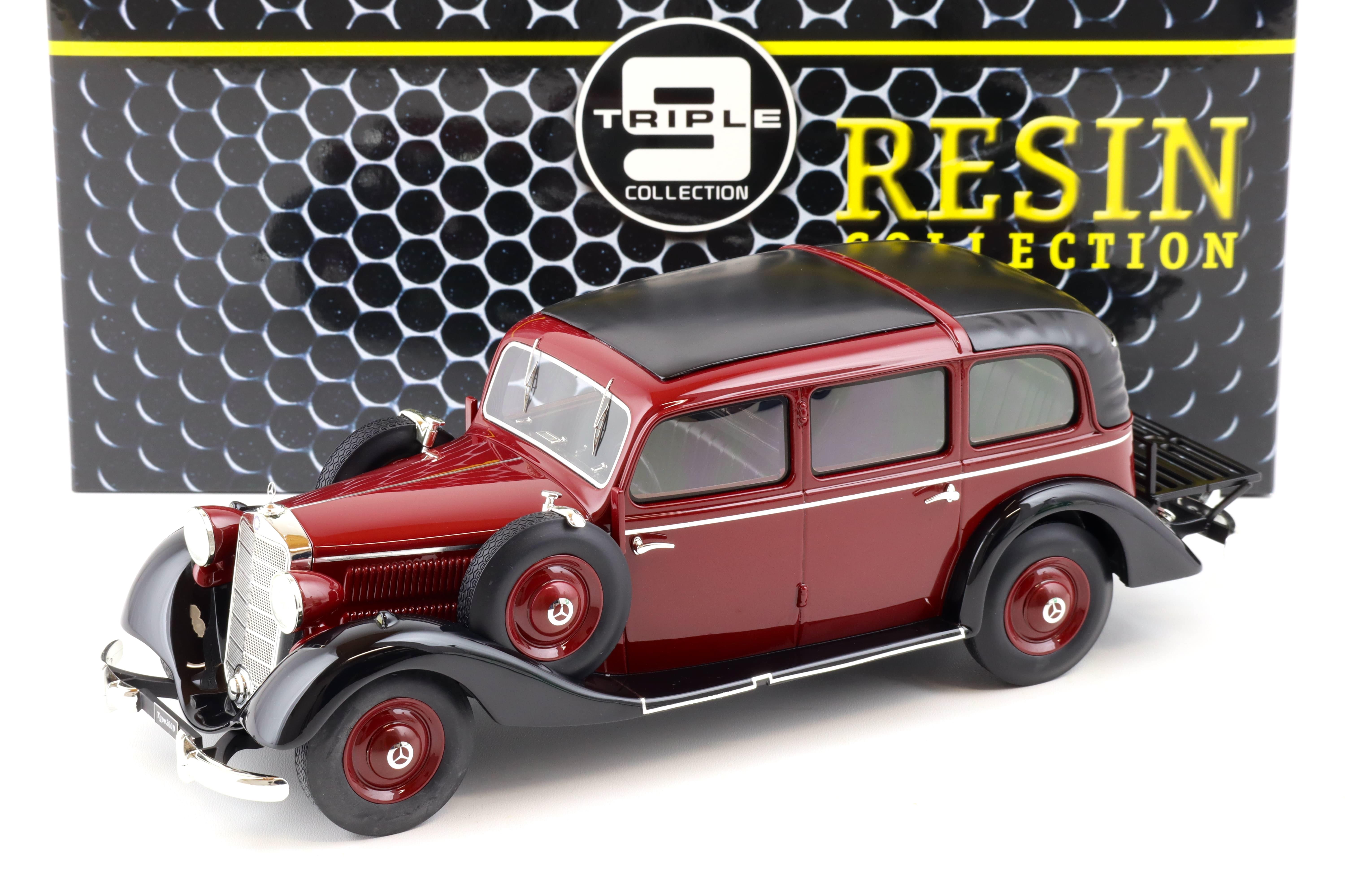 1:18 Triple9 Resin Mercedes 260D Pullman Landaulet 1936 fully closed red/ black