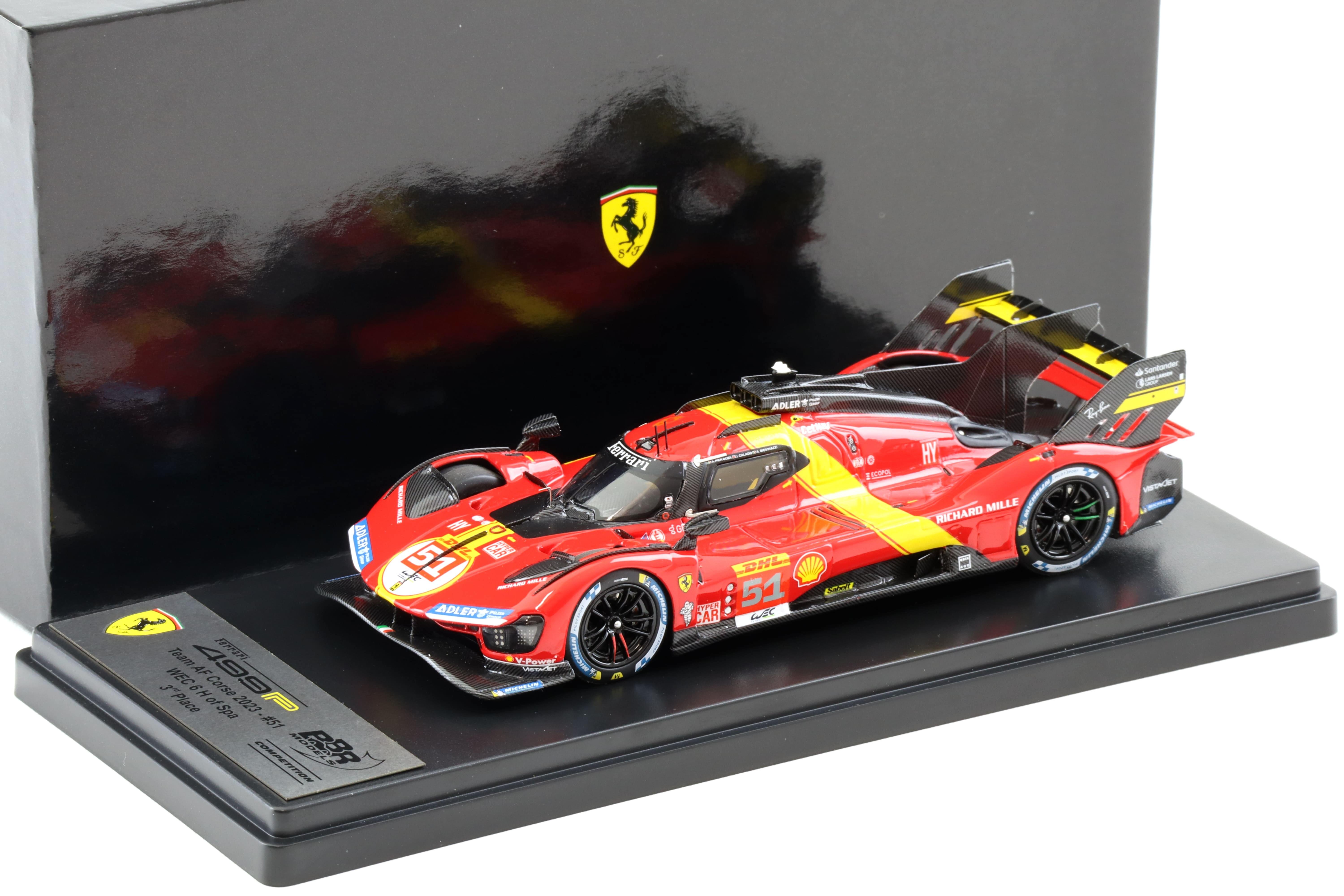 1:43 BBR Competition Ferrari 499P Team AF Corse 2023 #51 WEC 6 hrs of Spa