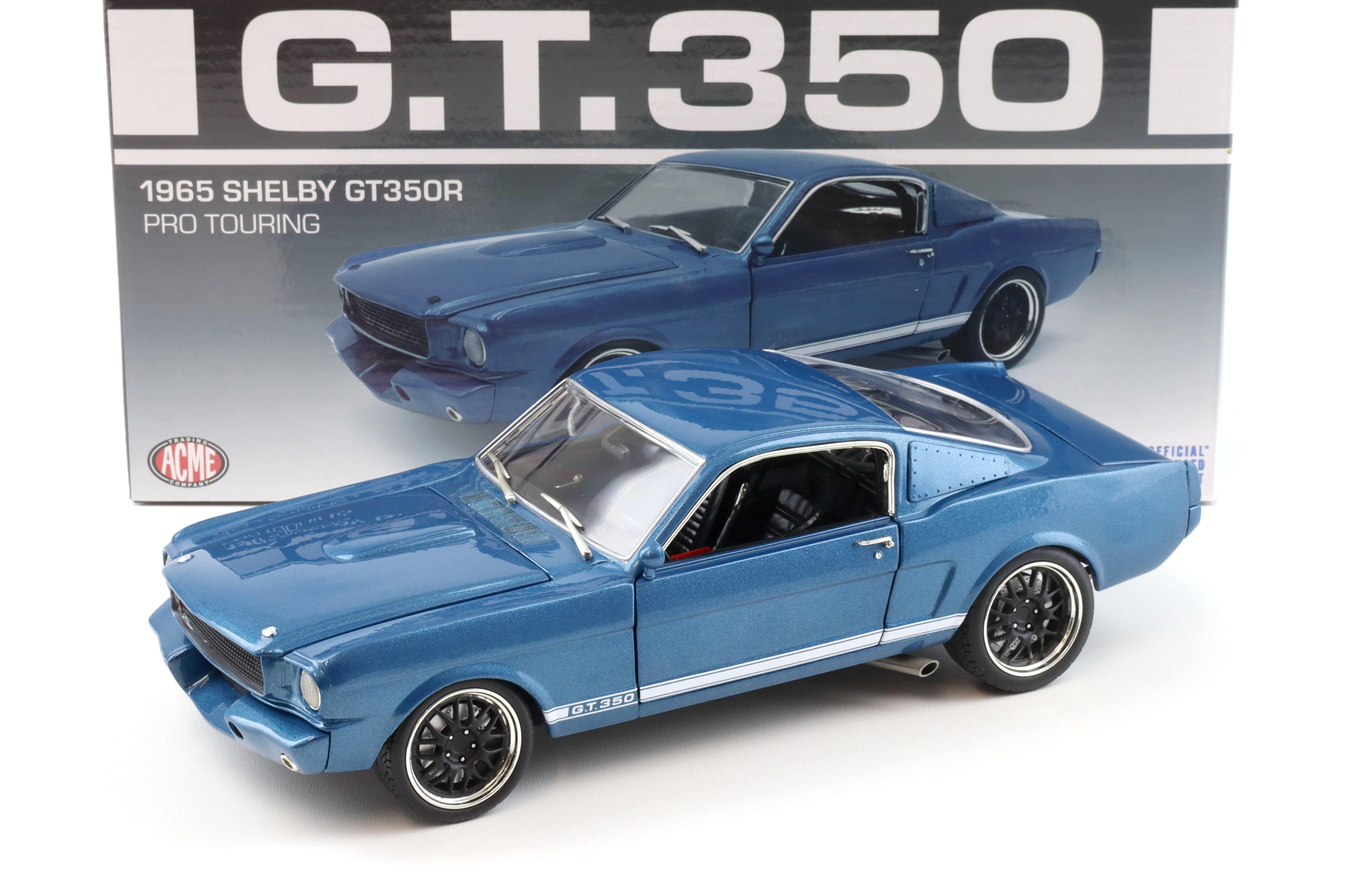 1:18 ACME 1965 Shelby GT350R PRO TOURING Coupe blue metallic/ white stripes