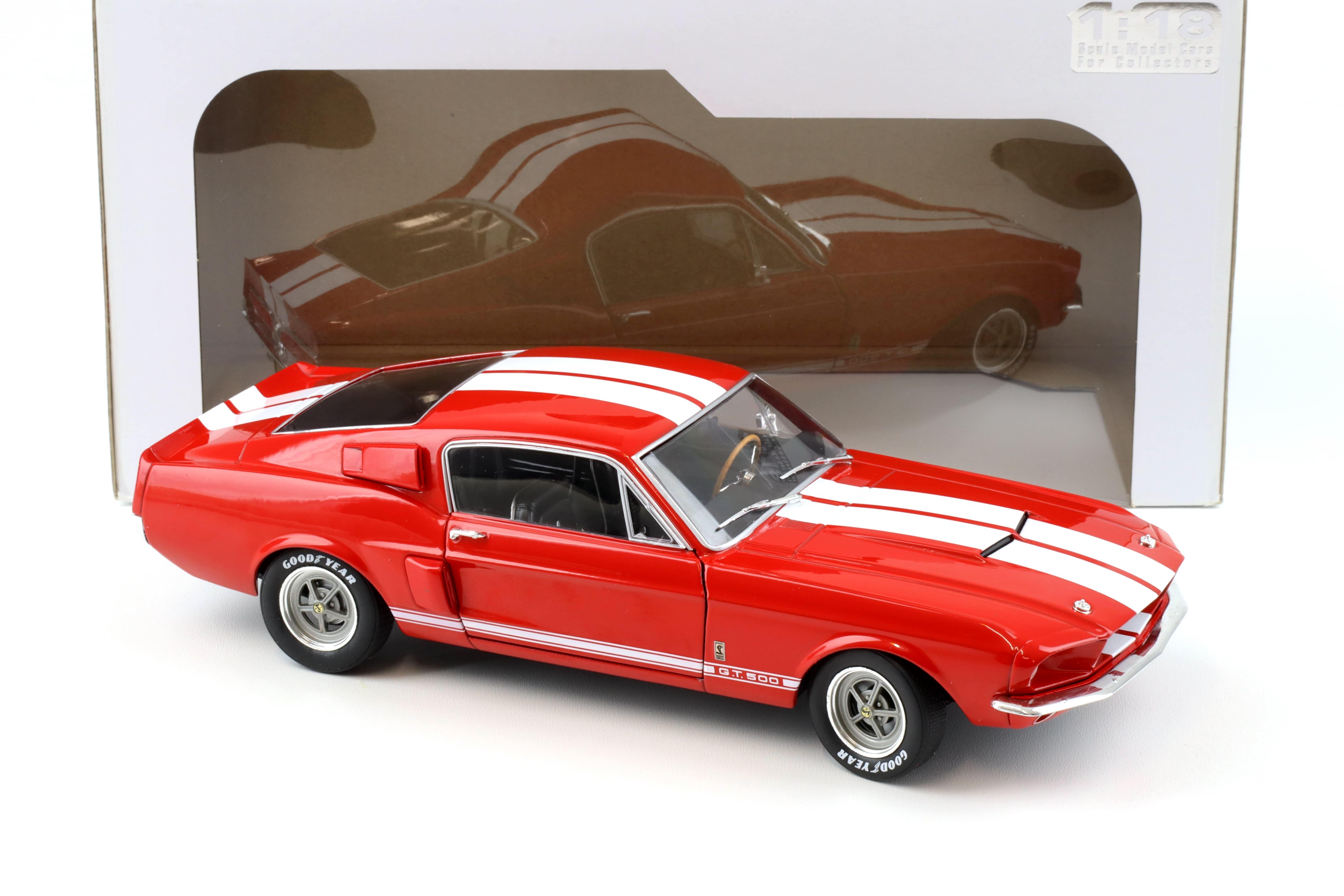 1:18 Solido Shelby Mustang GT500 Coupe red/ white stripes 1967
