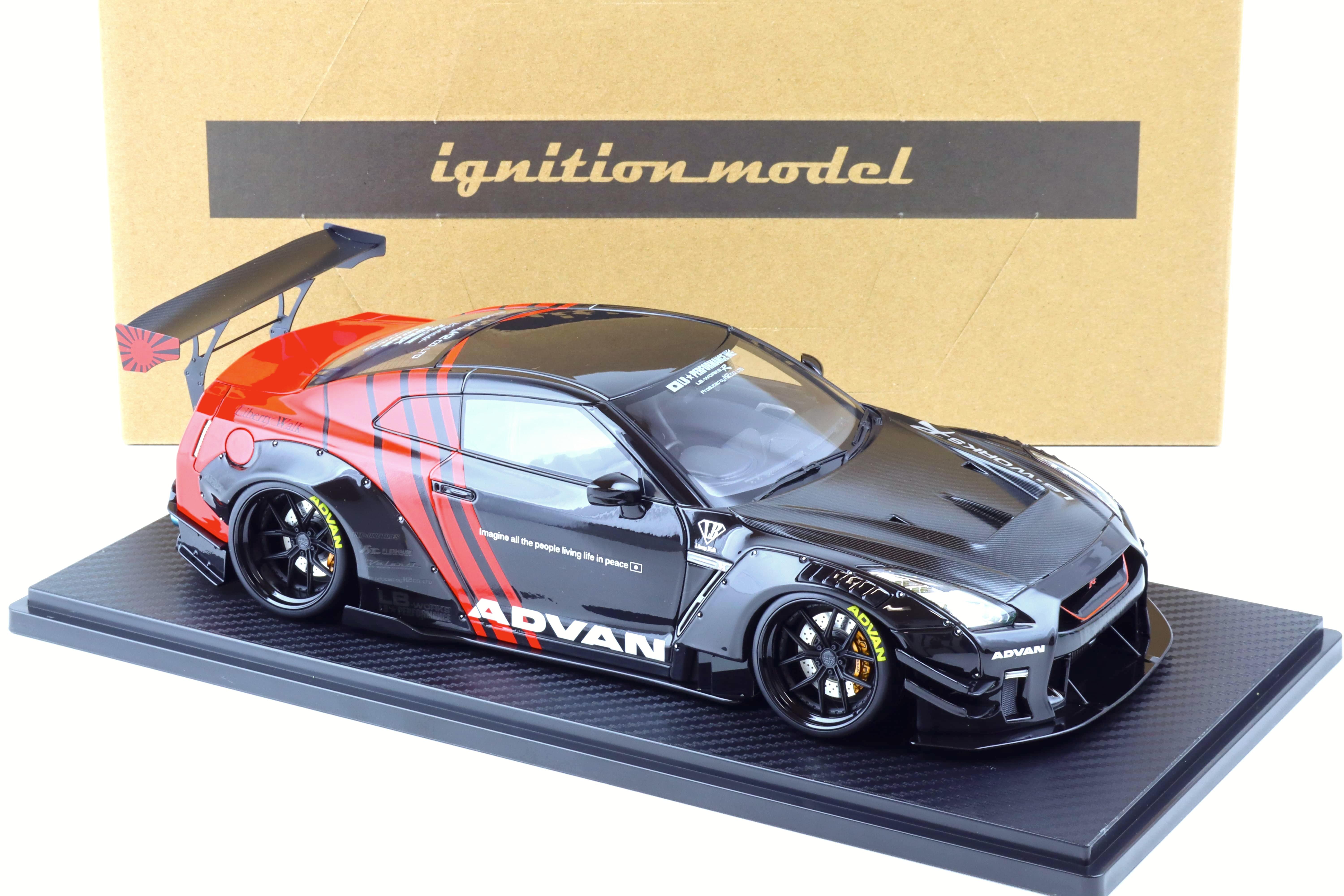 1:18 Ignition Model IG2345 LB-WORKS Nissan GT-R R35 Type 2 ADVAN black/ red