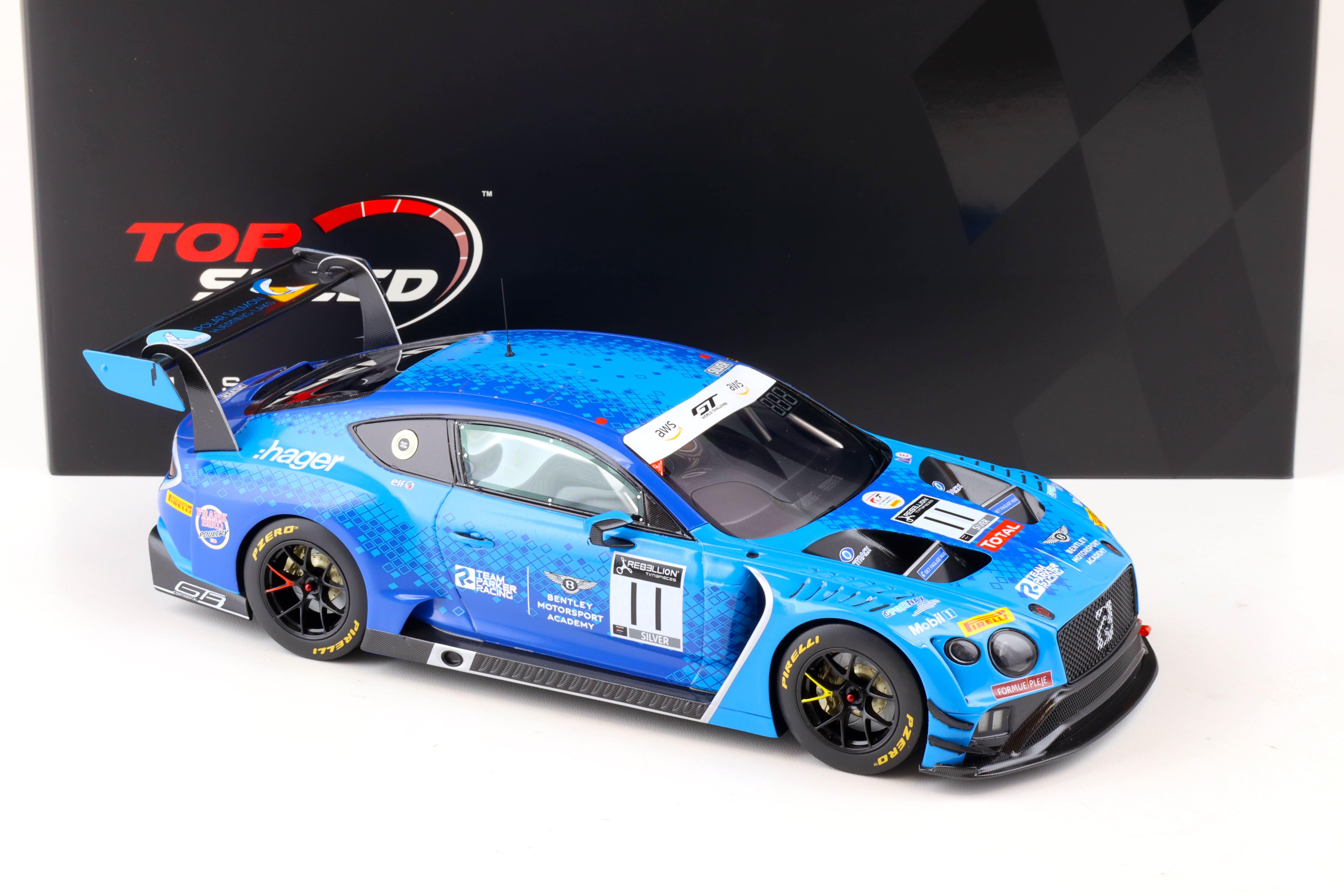 1:18 Top Speed Bentley Continental GT3 #11 Total 24h of SPA 2020 Team Parker TS0344