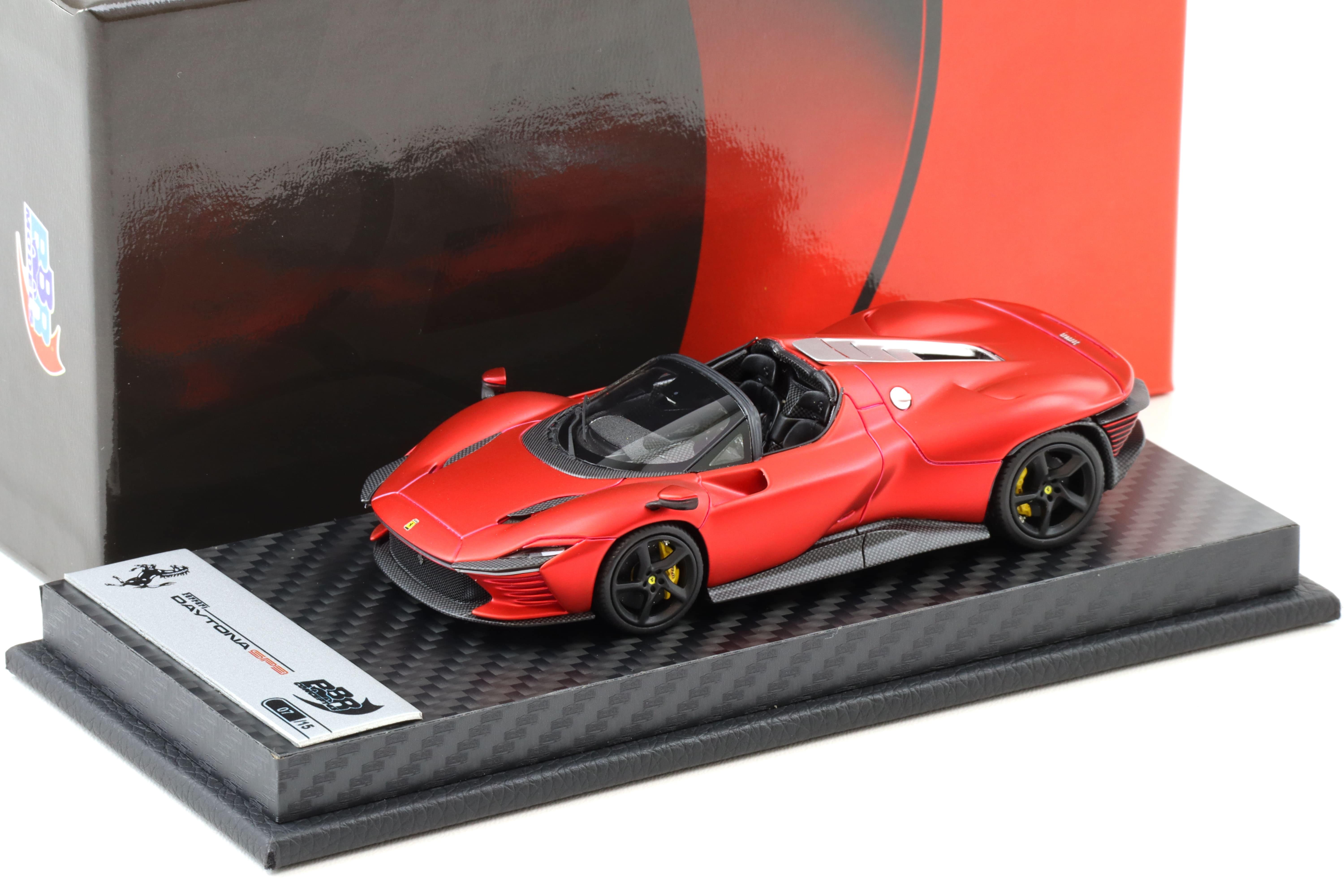 1:43 BBR Ferrari Daytona SP3 Race Version open roof Enzo red metallic matt - Limited 15 pcs.