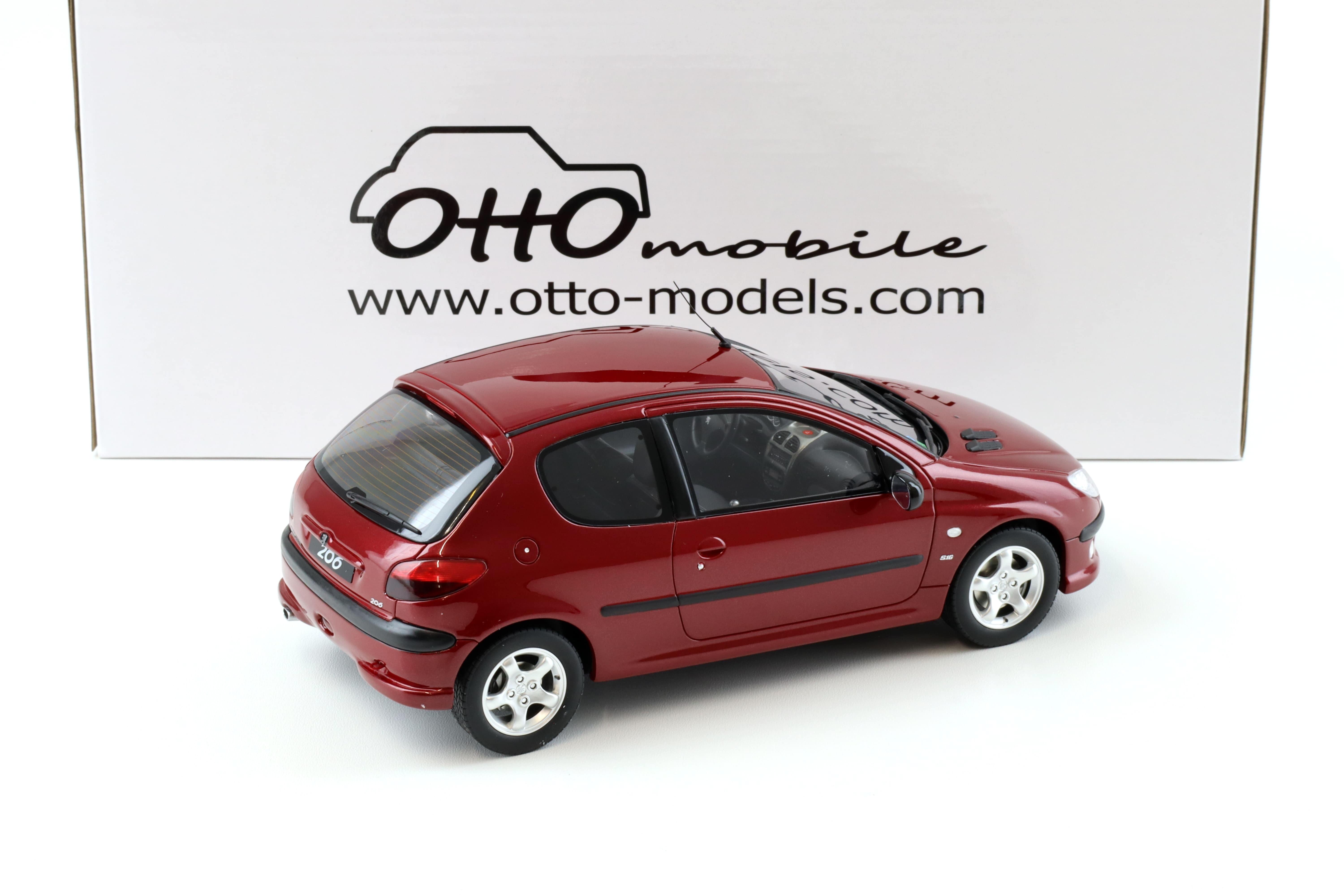 1:18 OTTO mobile OT1039 Peugeot 206 S16 red metallic 1999