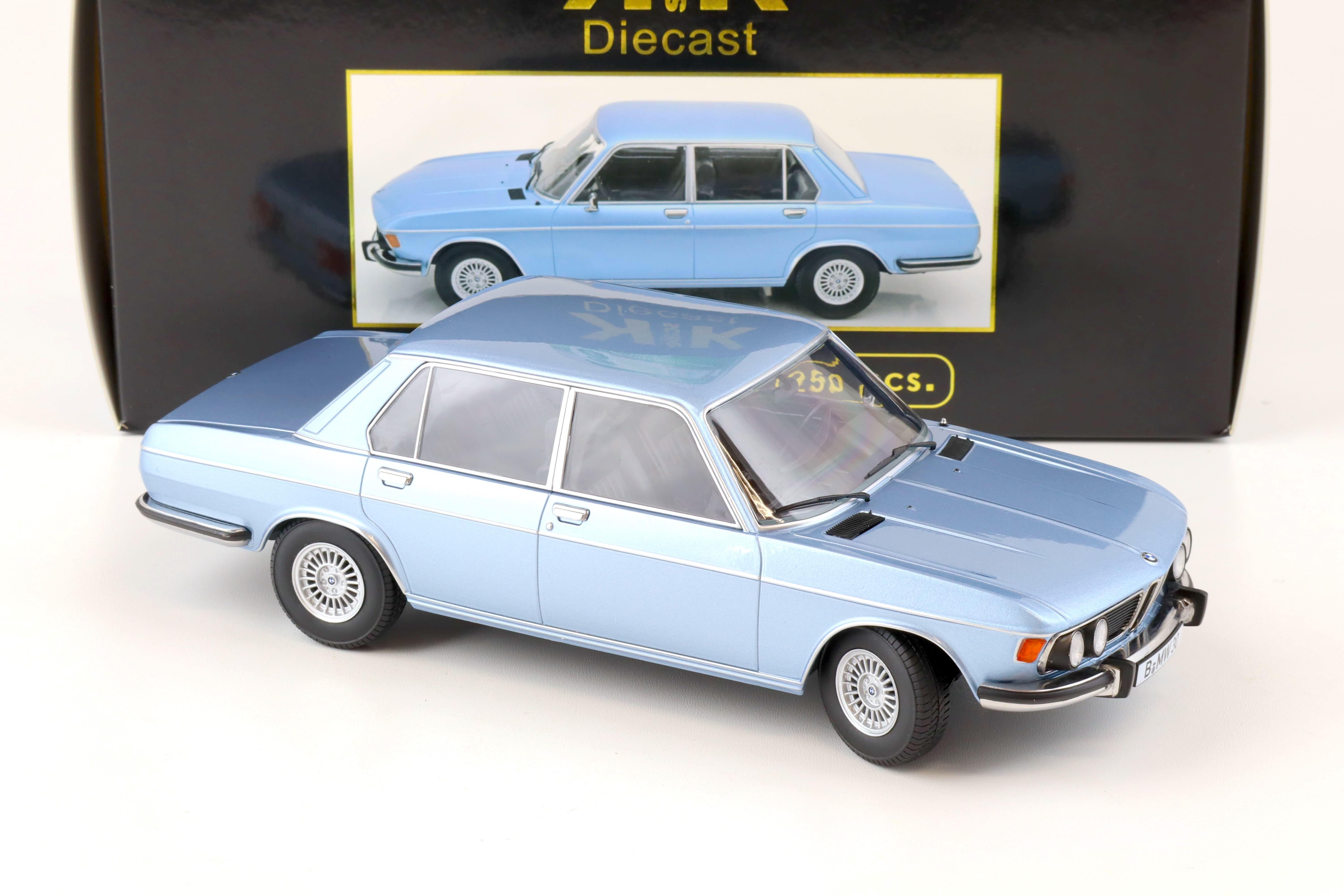 1:18 KK-Scale BMW 3.0 S Limousine 2nd Series blue metallic 1971