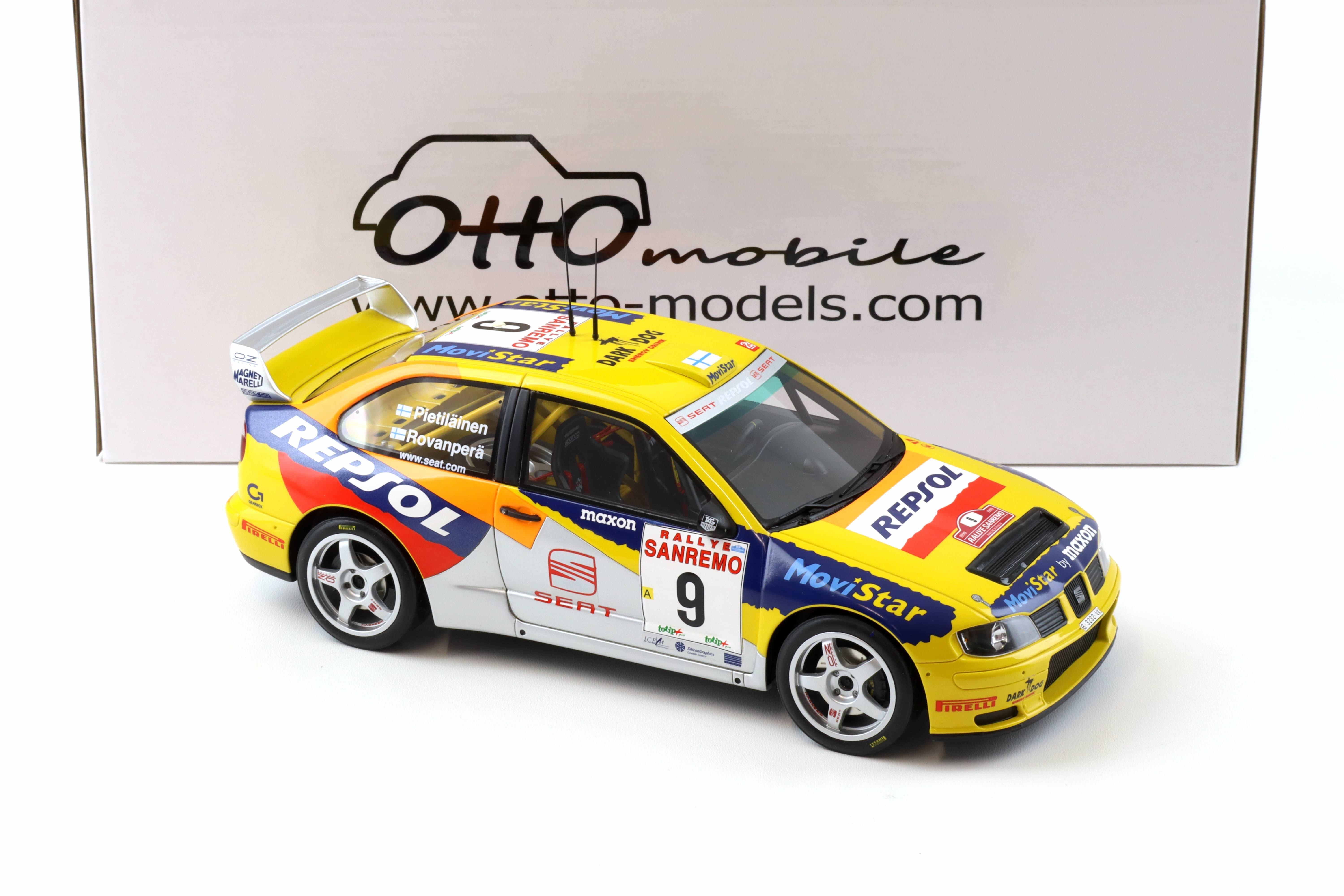 1:18 OTTO mobile OT483 Seat Cordoba EVO 2 WRC Rally San Remo 1999 Rovanpera
