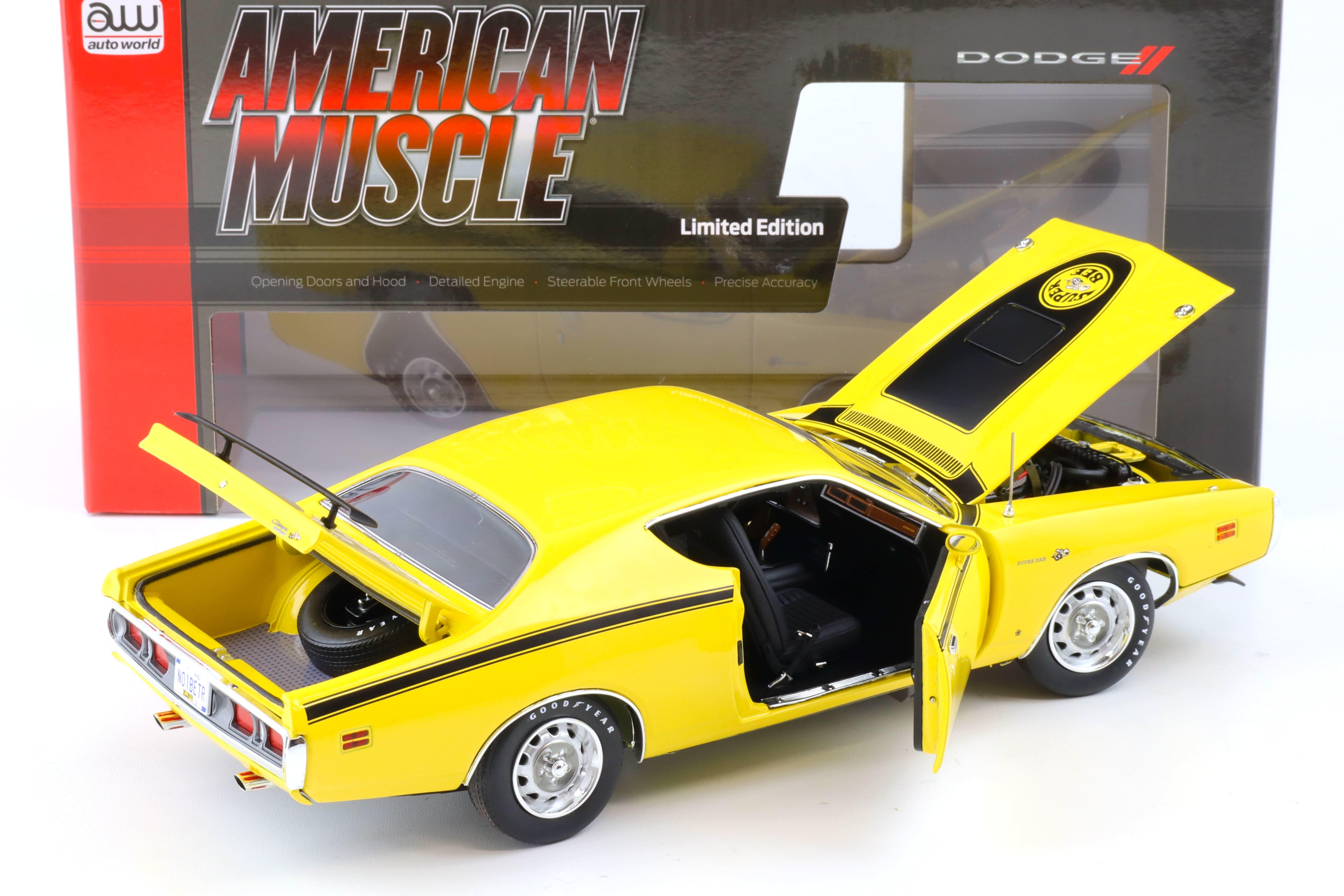 1:18 Auto World 1971 Dodge Charger Super Bee Fy1 Top Banana yellow