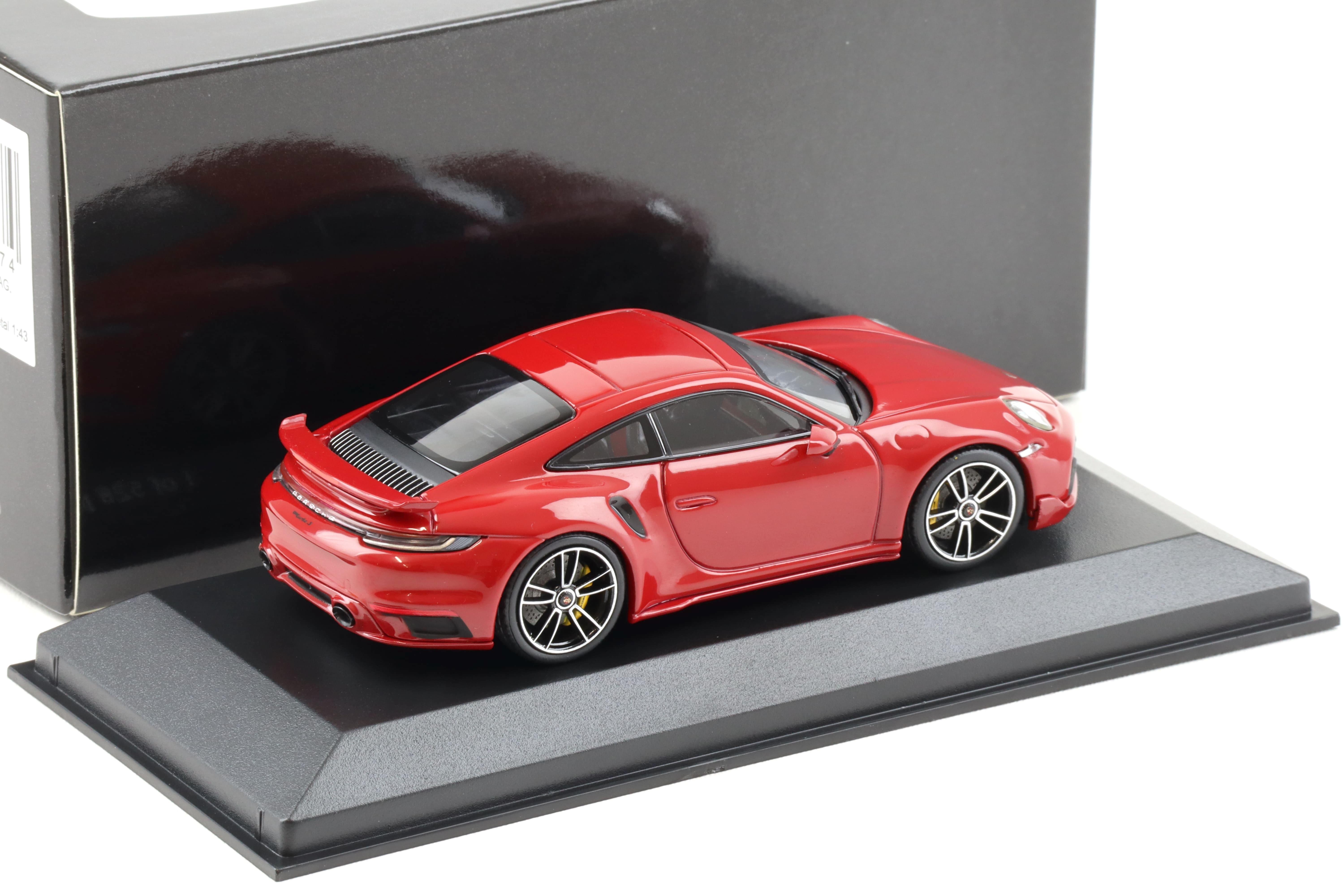 1:43 Minichamps Porsche 911 (992) Turbo S Coupe Sport Design 2021 Karmin red
