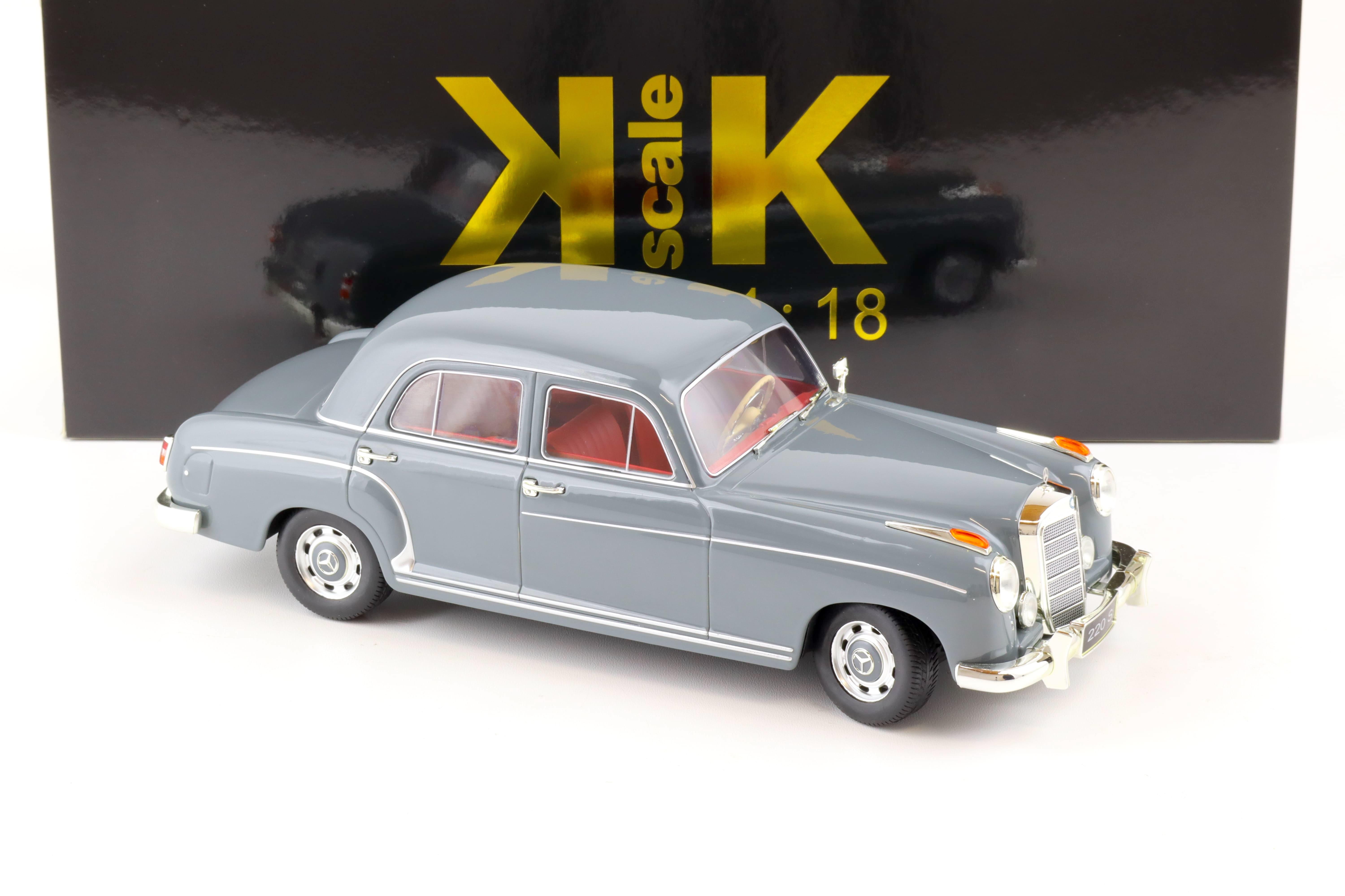 1:18 KK-Scale Mercedes 220 S Limousine light grey 1956