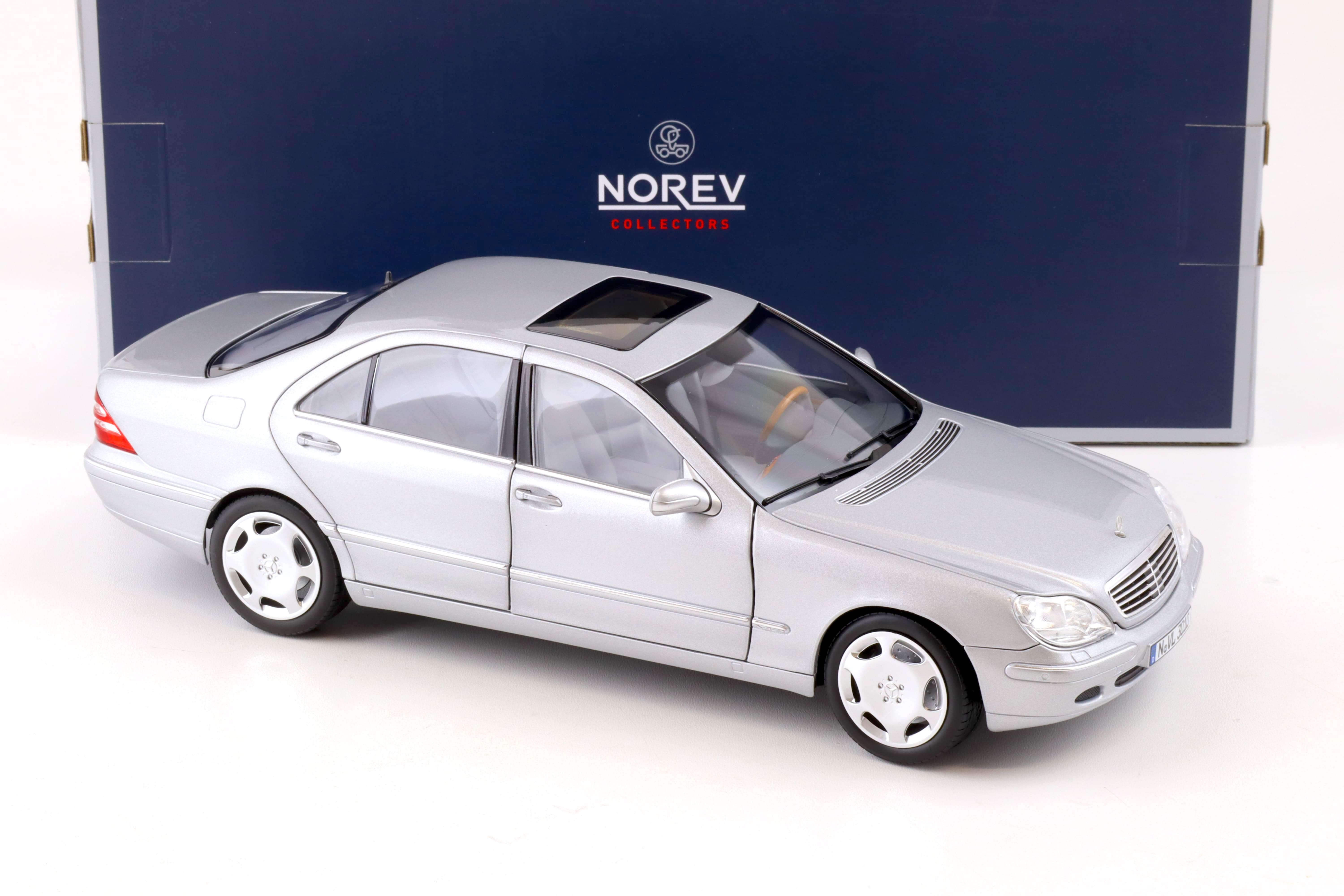 1:18 Norev Mercedes S-Klasse Limousine W220 silver metallic 1998