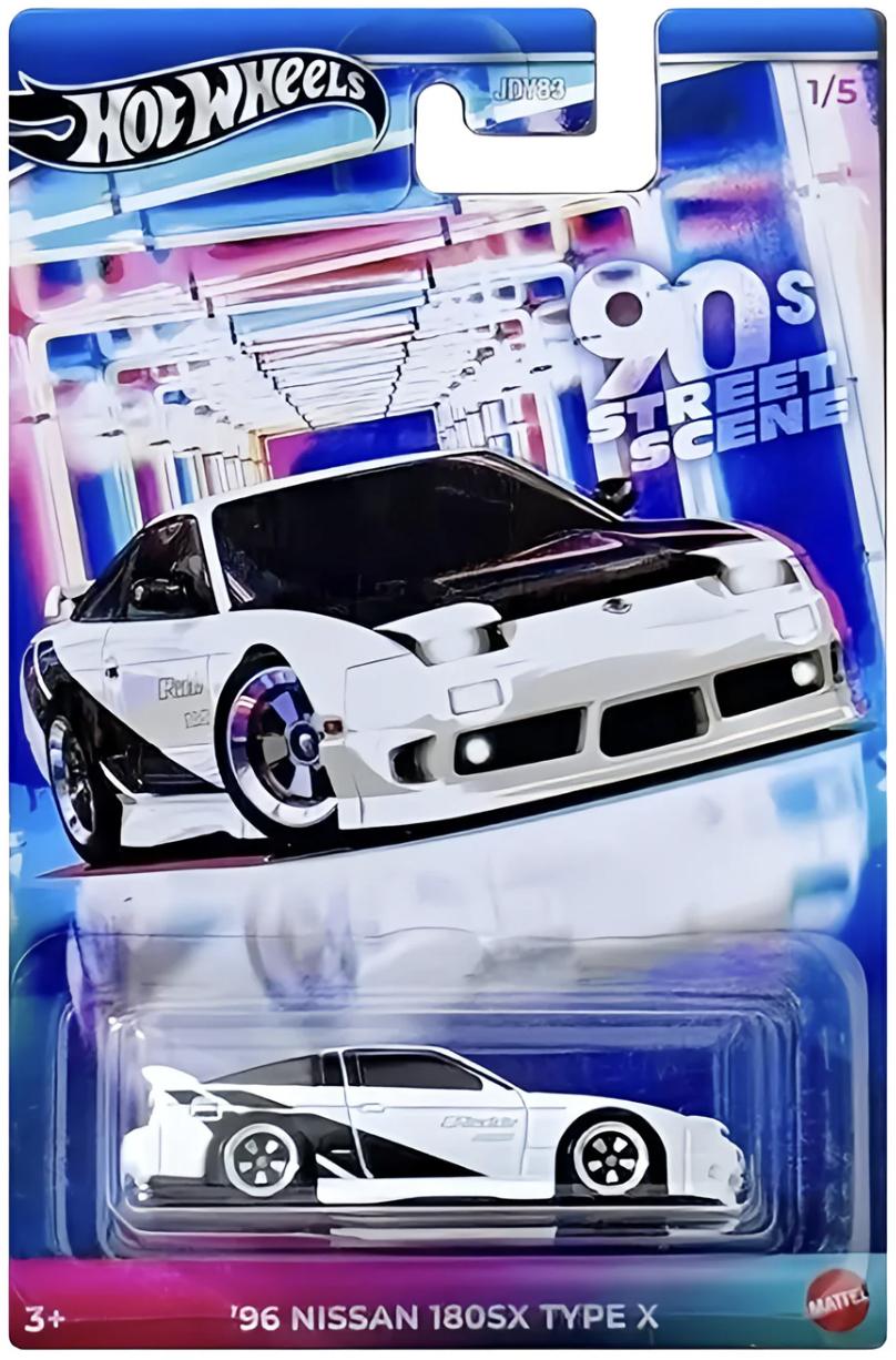 1:64 Hot Wheels 2024 90's Street Scene JDY83-979A Nissan 180SX Type X white