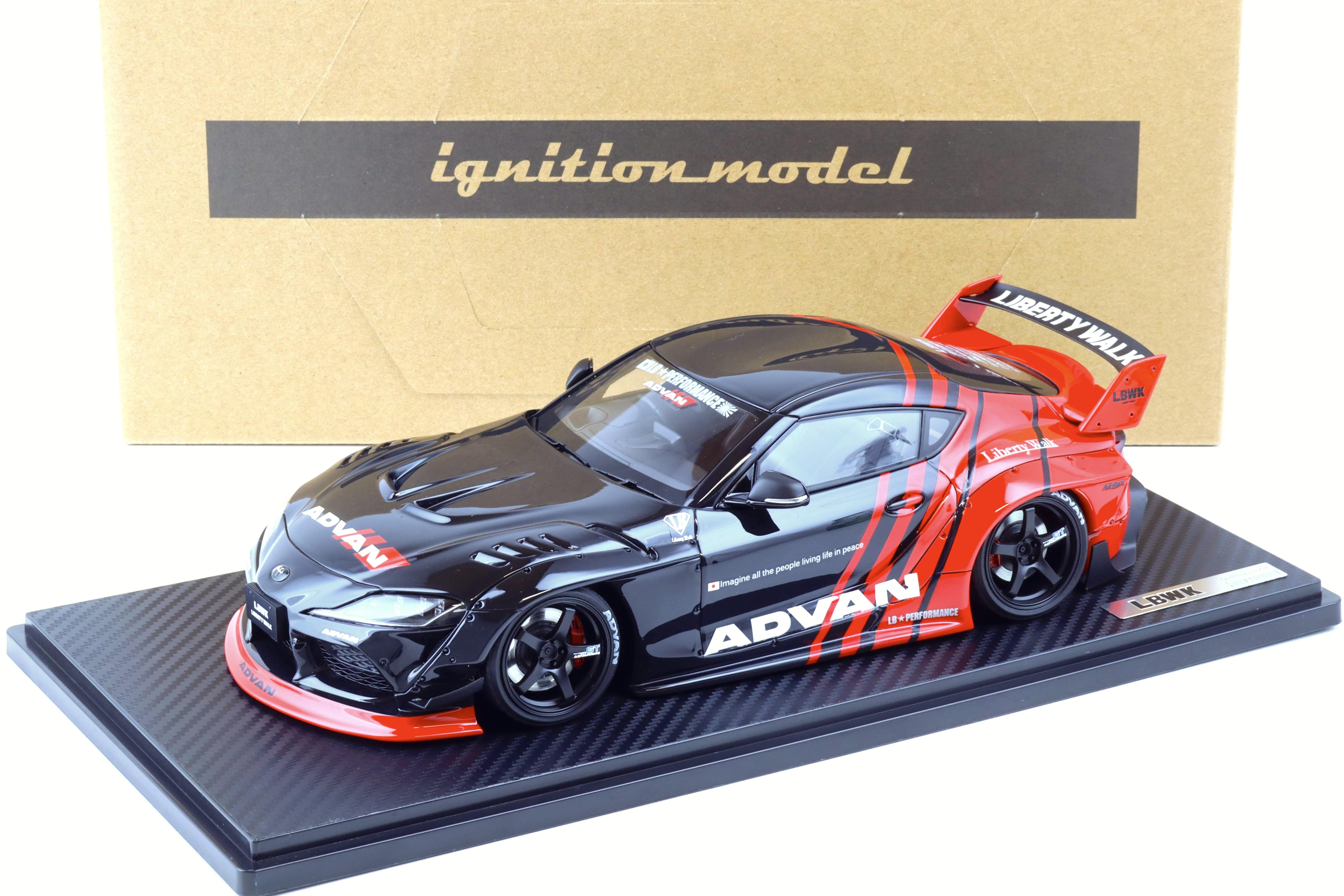 1:18 Ignition Model IG2650 LB-WORKS Toyota Supra (A90) ADVAN red/ black