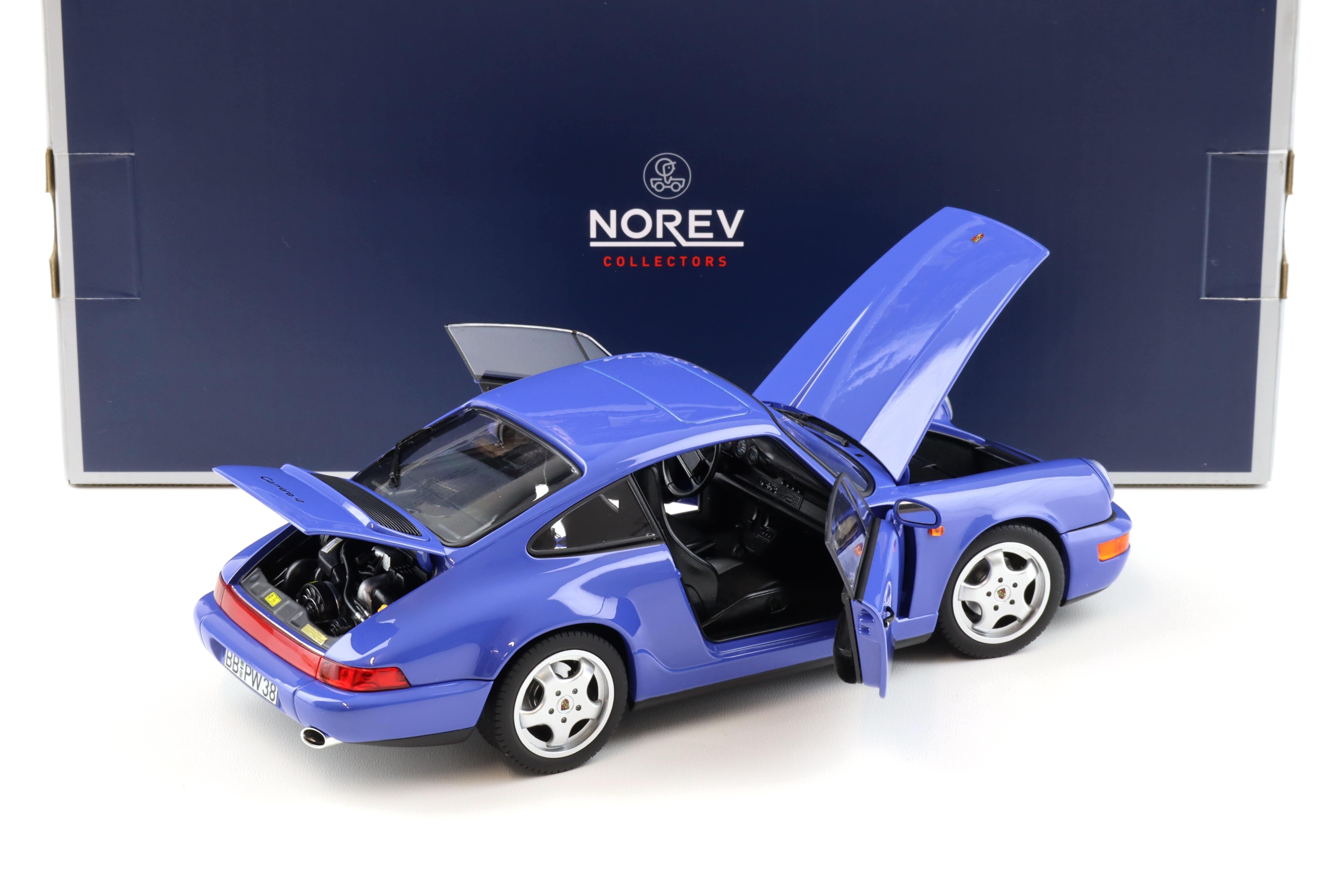 1:18 Norev Porsche 911 (964) Carrera 4 Coupe 1990 Maritim blue - Limited 504 pcs.