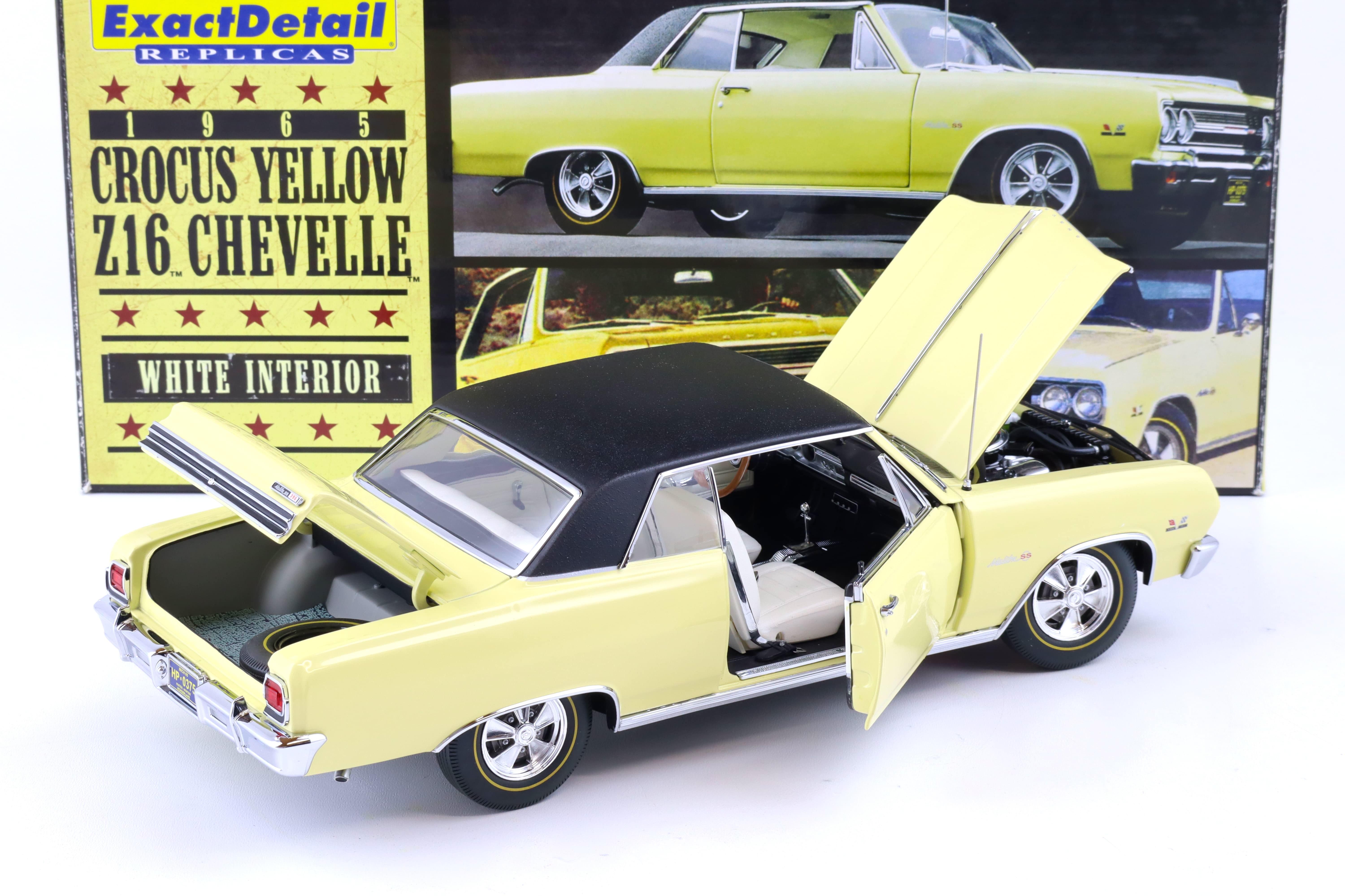 1:18 Exact Detail Chevrolet Chevelle Z16 Malibu SS 396 Turbo Jet Crocus yellow WCC506A