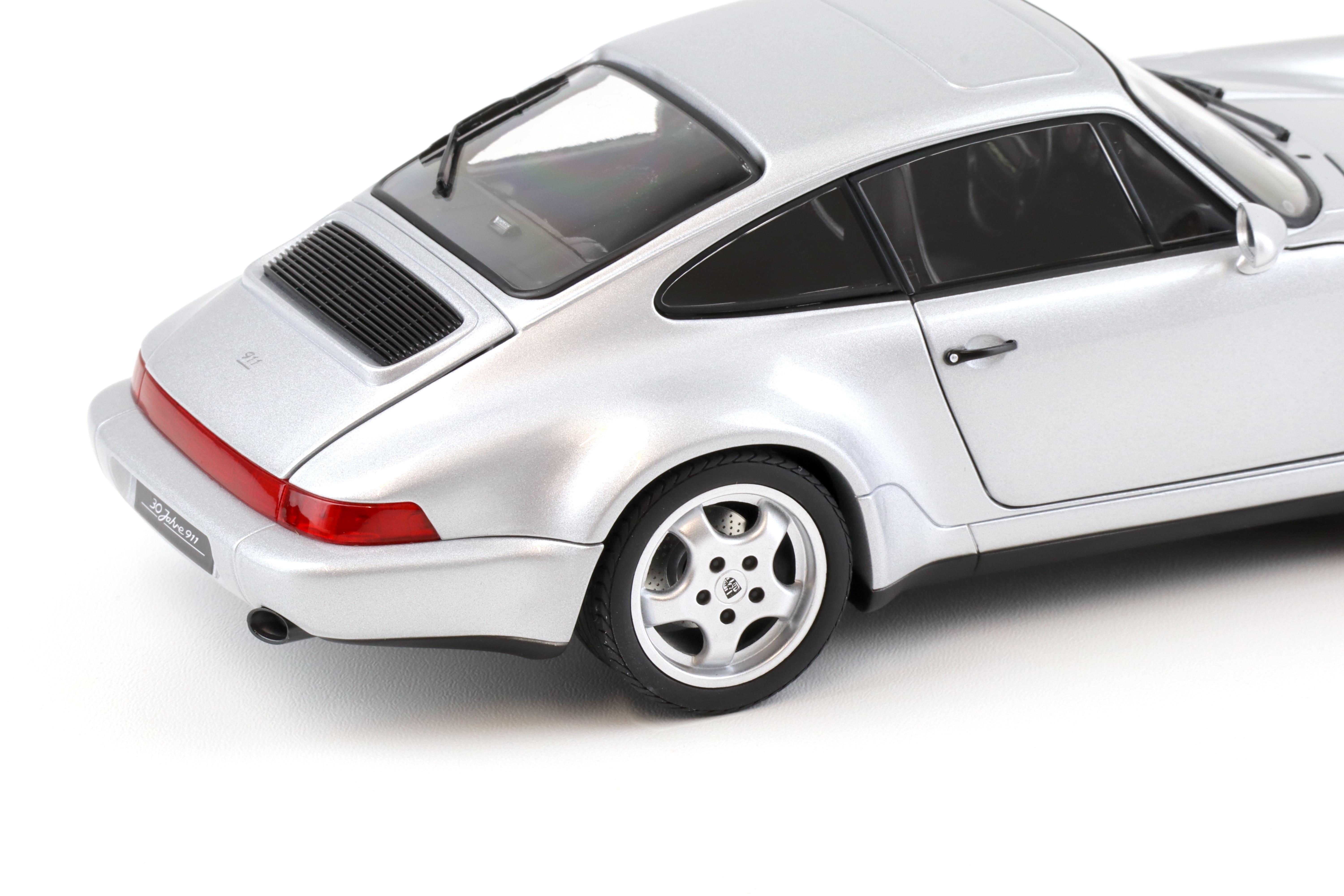 PREORDER 1:18 Norev Porsche 911 964 Carrera 4 WTL 30 Jahre 911 Polar silver - Limited 999 pcs.