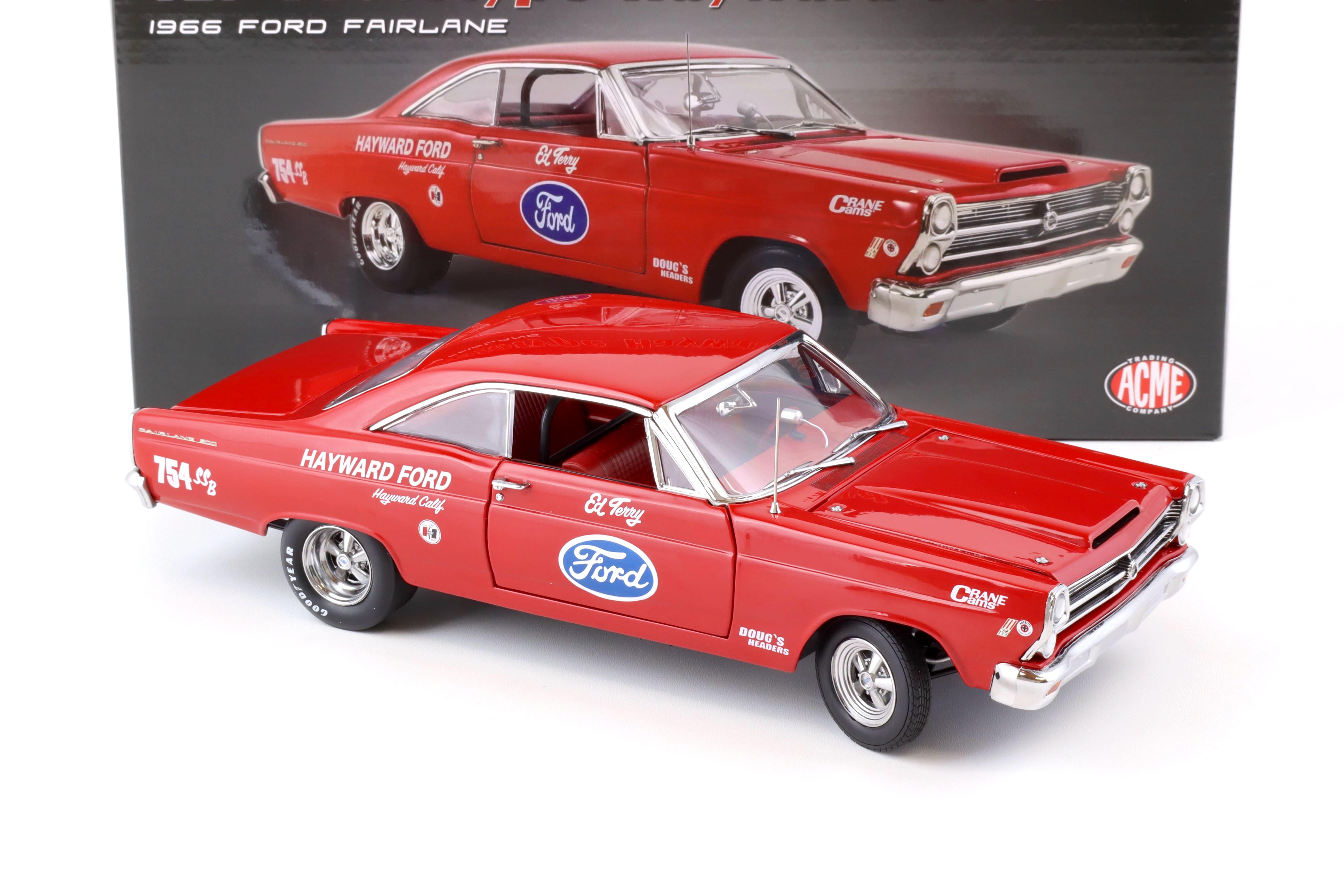 1:18 GMP 1966 Ford Fairlane 427 Prototype Hayward Ford Ed Terry red 18974
