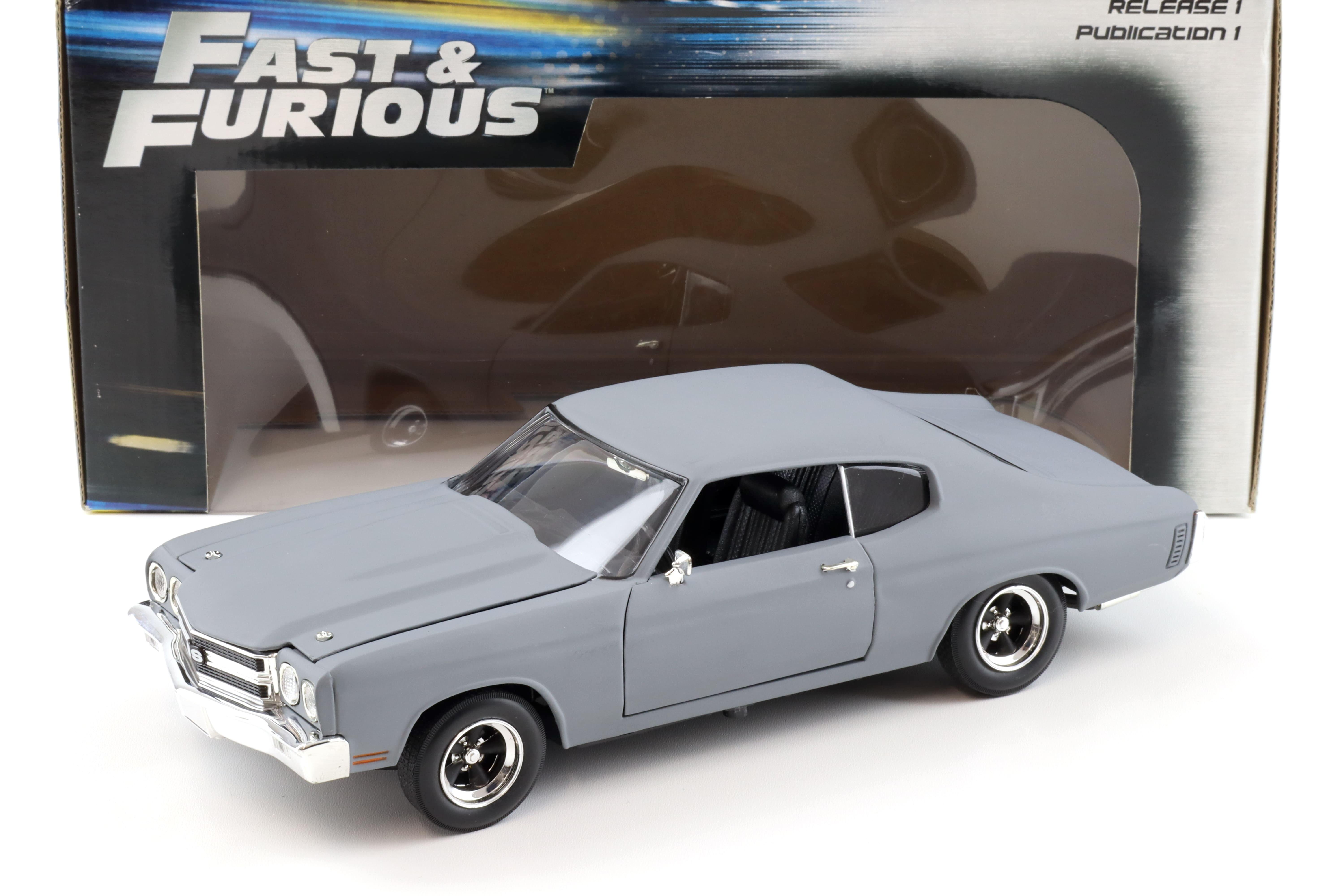 1:18 Johnny Lightning 1970 Chevrolet Chevelle SS Coupe grey Fast & Furious