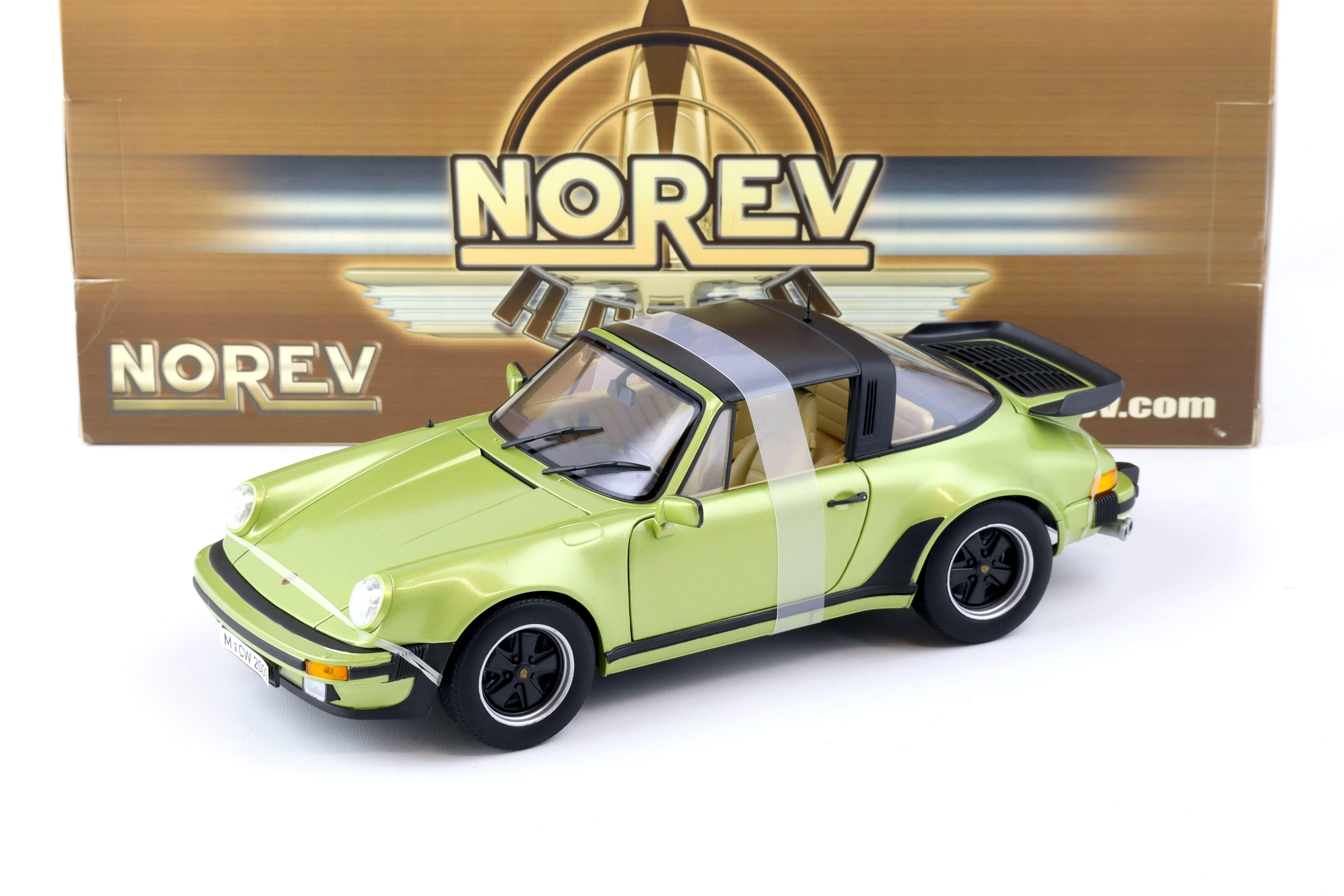 1:18 Norev Porsche 911 Turbo 3.3 Targa 1987 green metallic 187526
