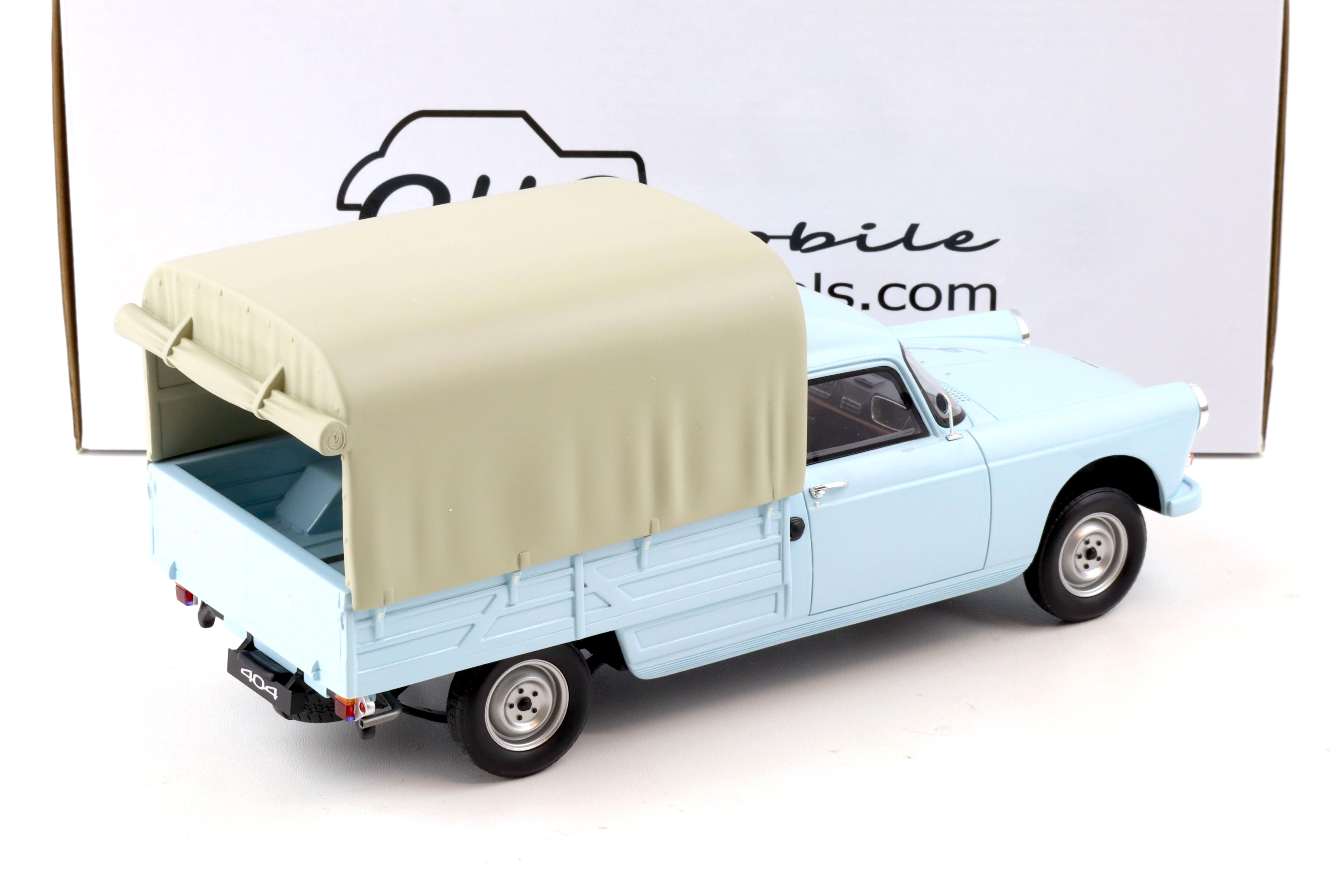 1:18 OTTO mobile OT1036 Peugeot 404 Pick-Up Bache blue 1967