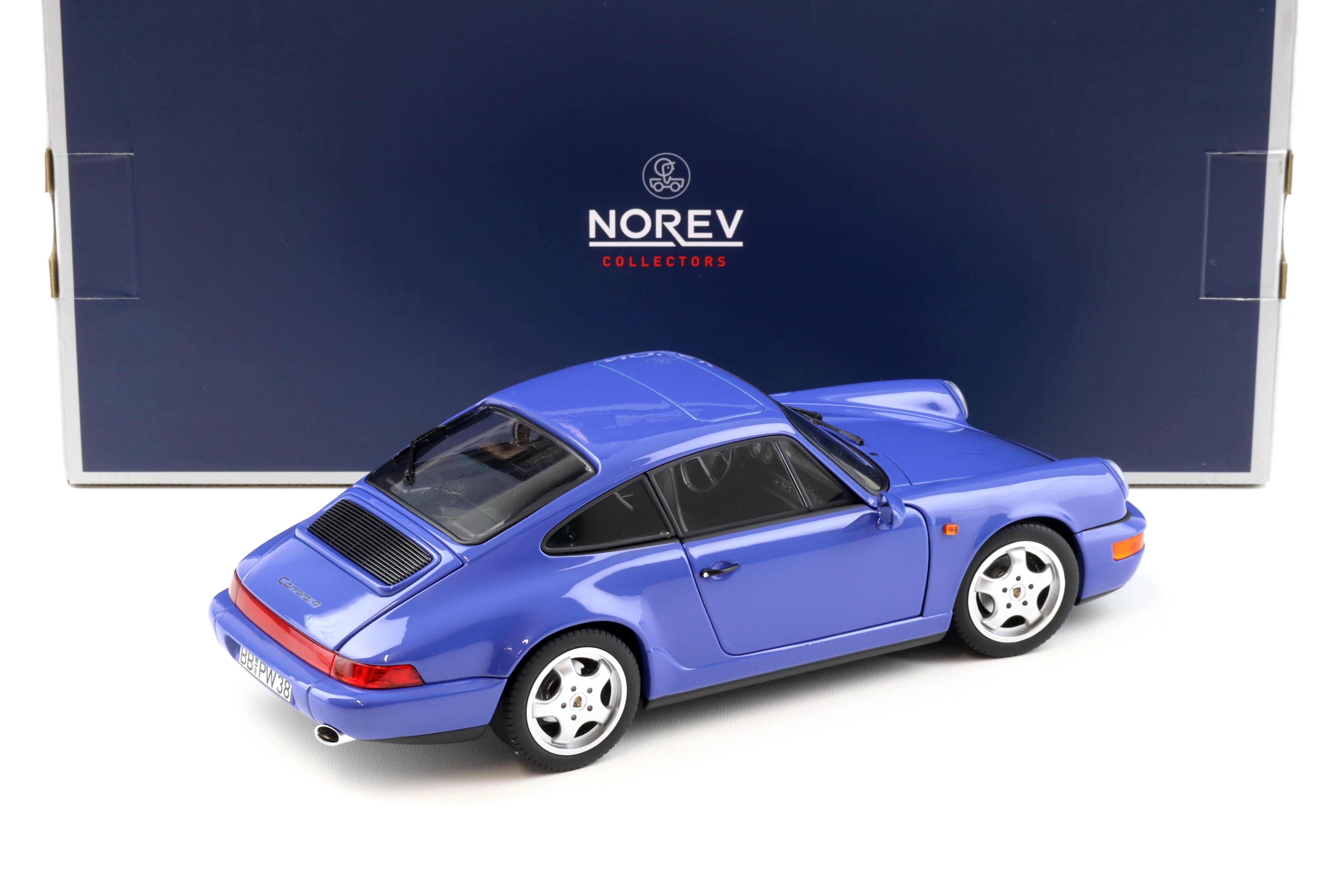 1:18 Norev Porsche 911 (964) Carrera 4 Coupe 1990 Maritim blue - Limited 504 pcs.