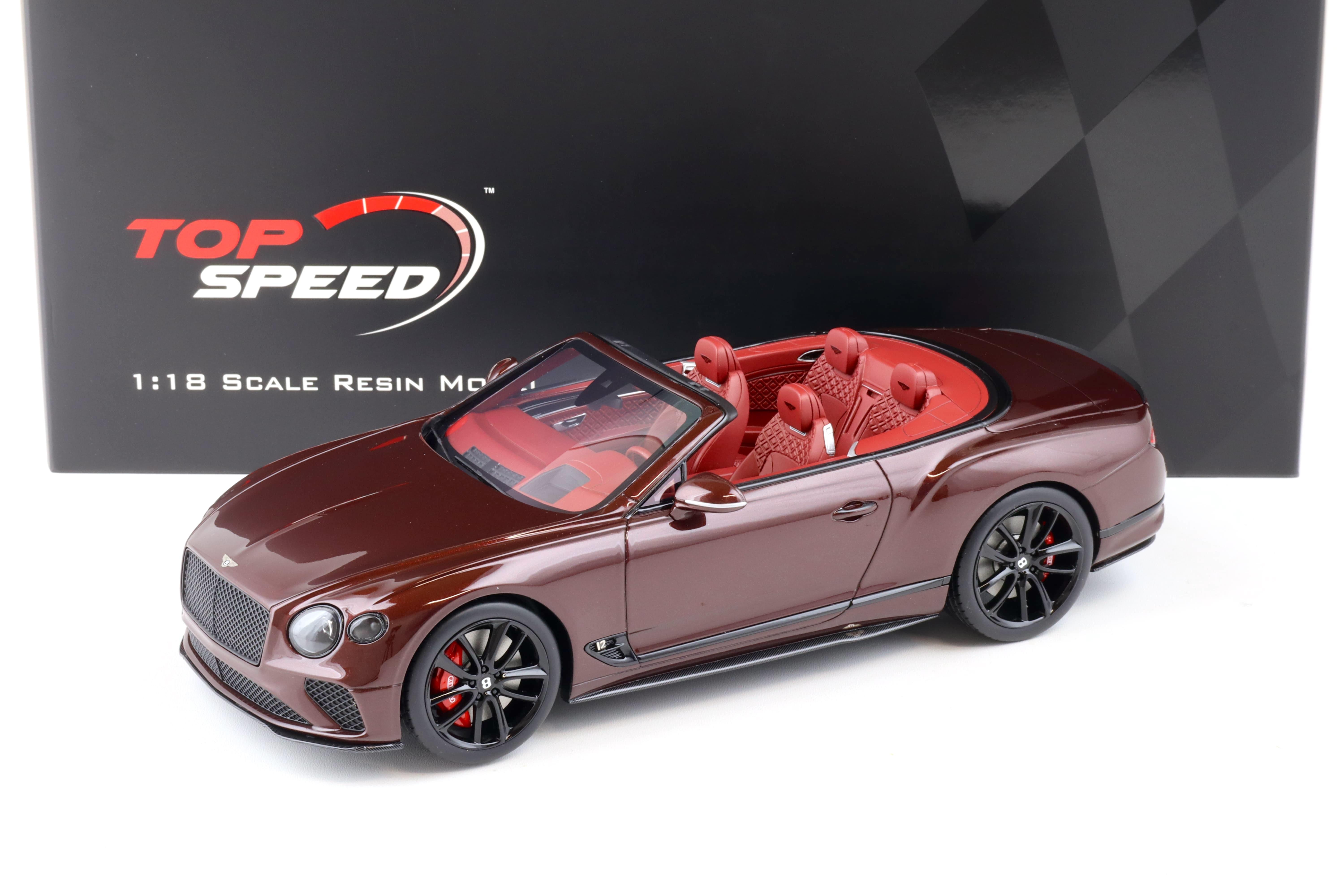 1:18 Top Speed Bentley Continental GT Convertible Cricket Ball dark red TS0292