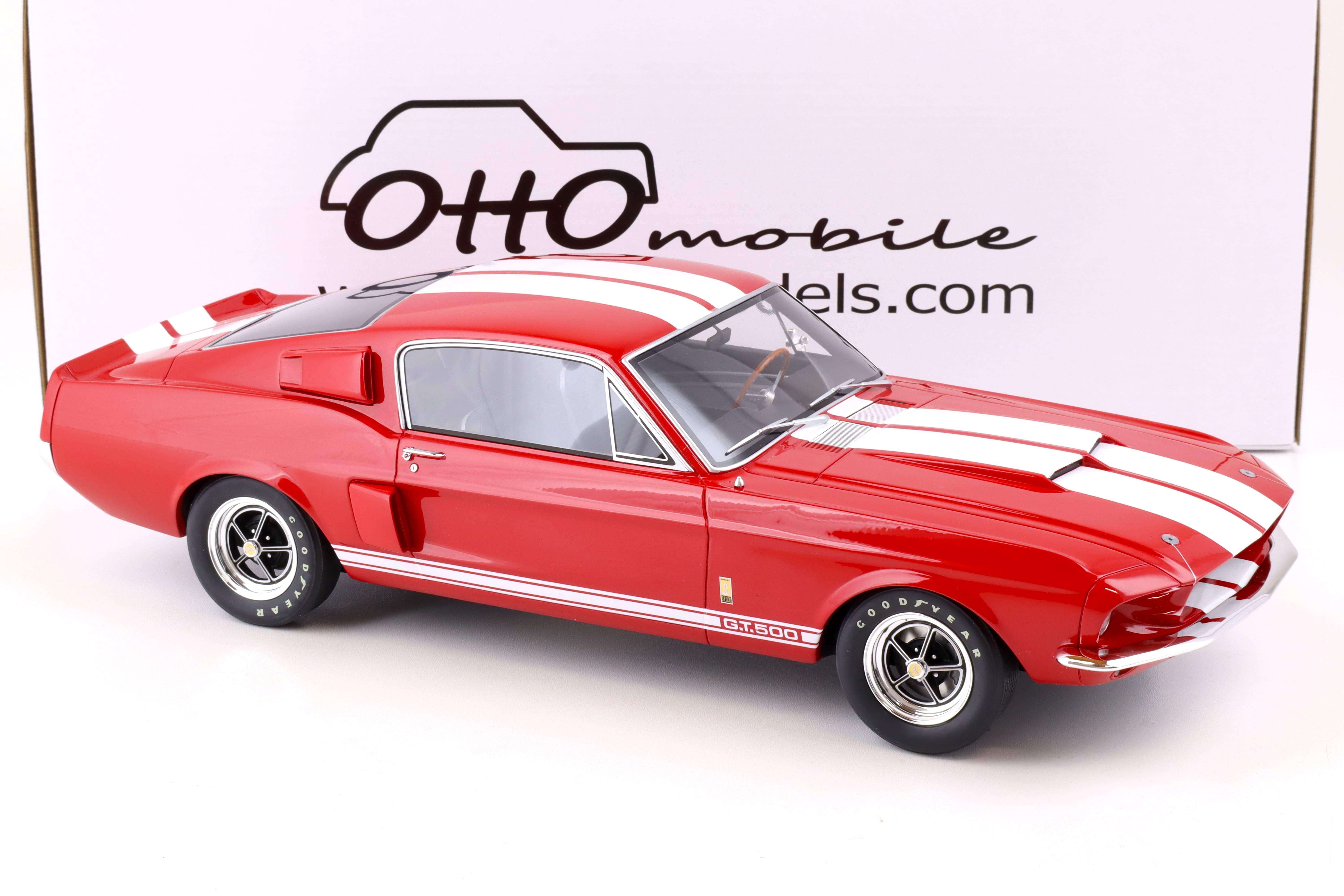 1:12 OTTO mobile G056 Ford Mustang Shelby GT500 Fastback red/ white stripes