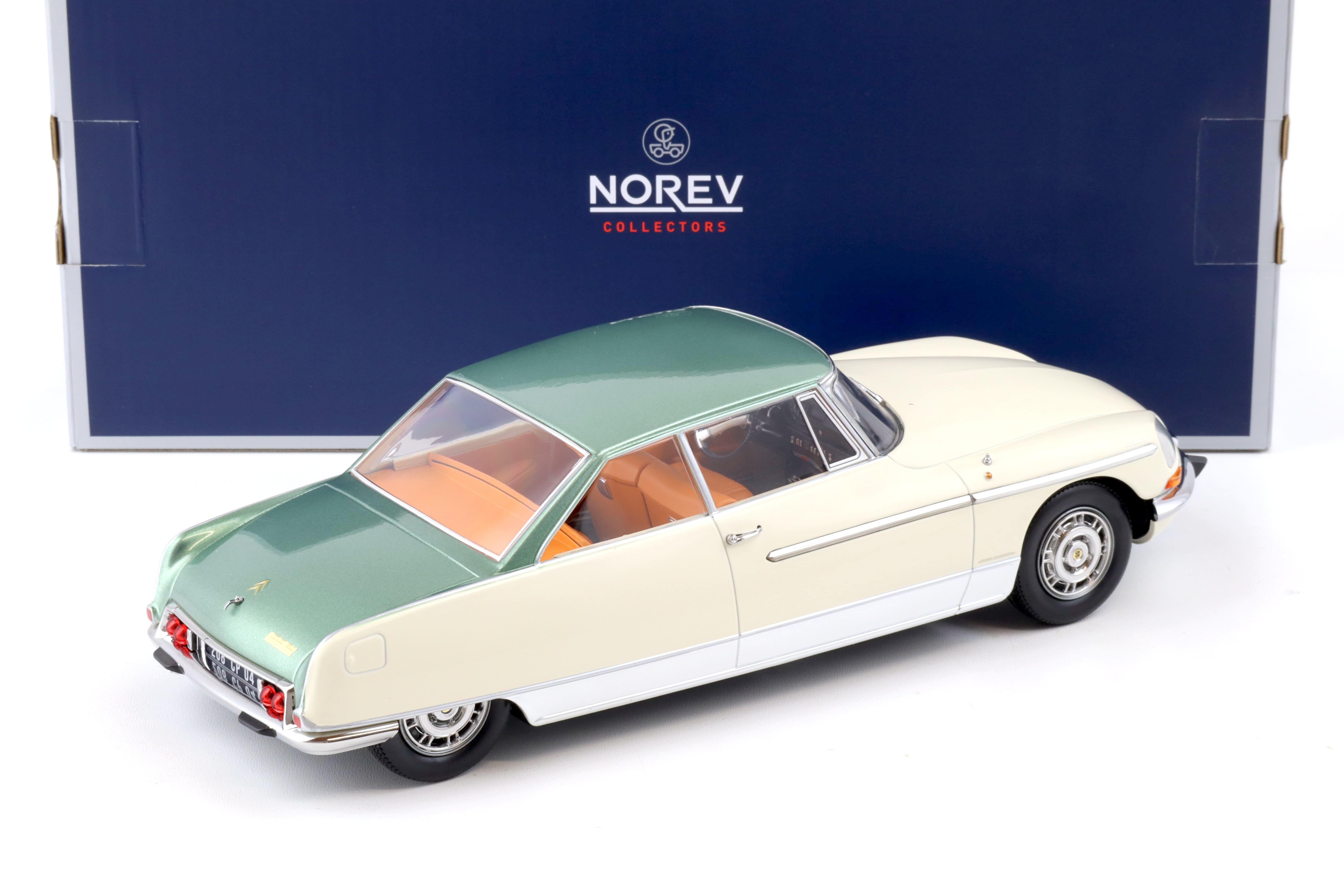 1:18 Norev Citroen DS 21 Le Leman 1968 Ivory & green metallic