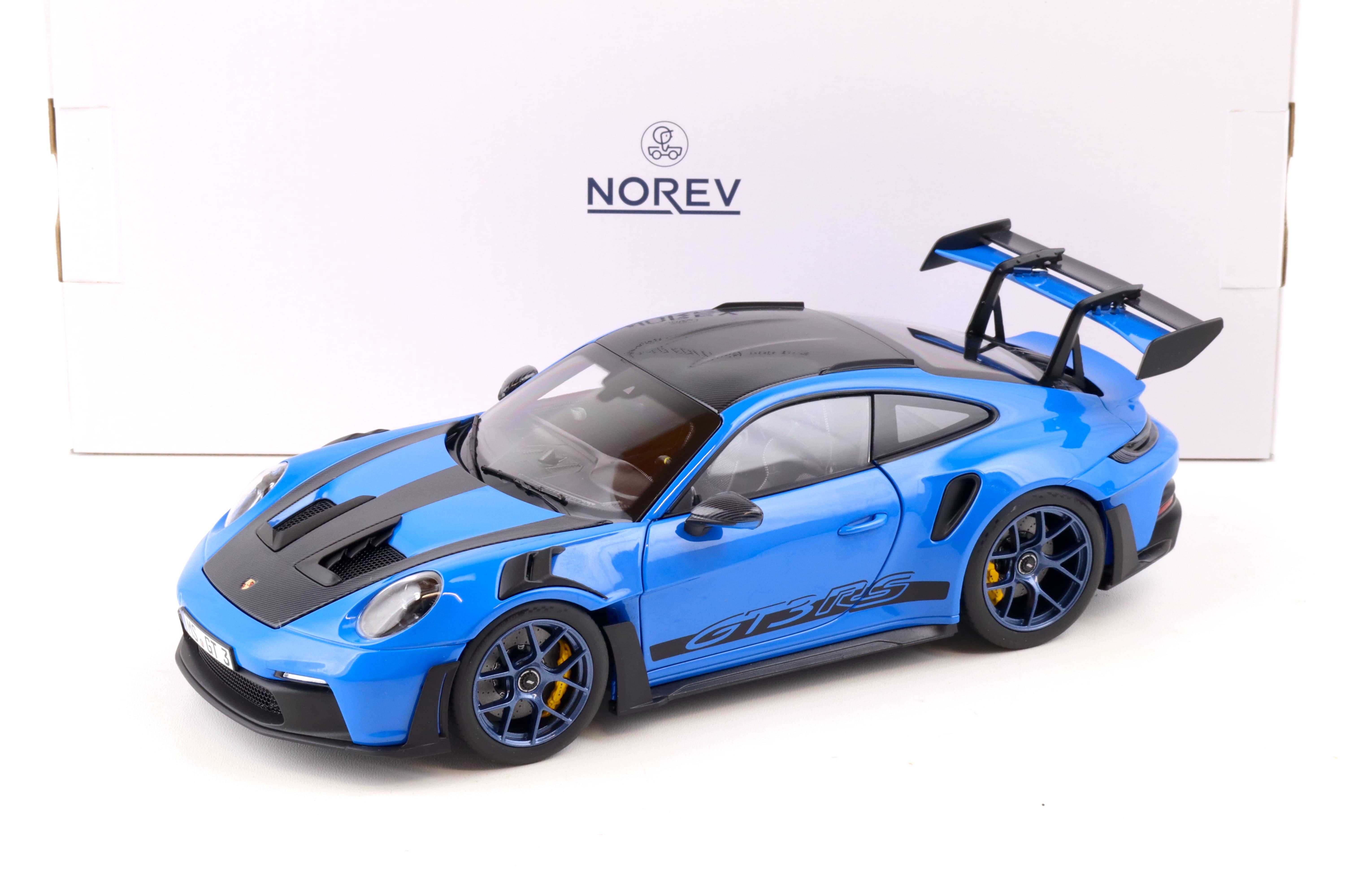1:18 Norev Porsche 911 (992) GT3 RS Weissach Package 2022 Sharkblue/ Indigoblue wheels