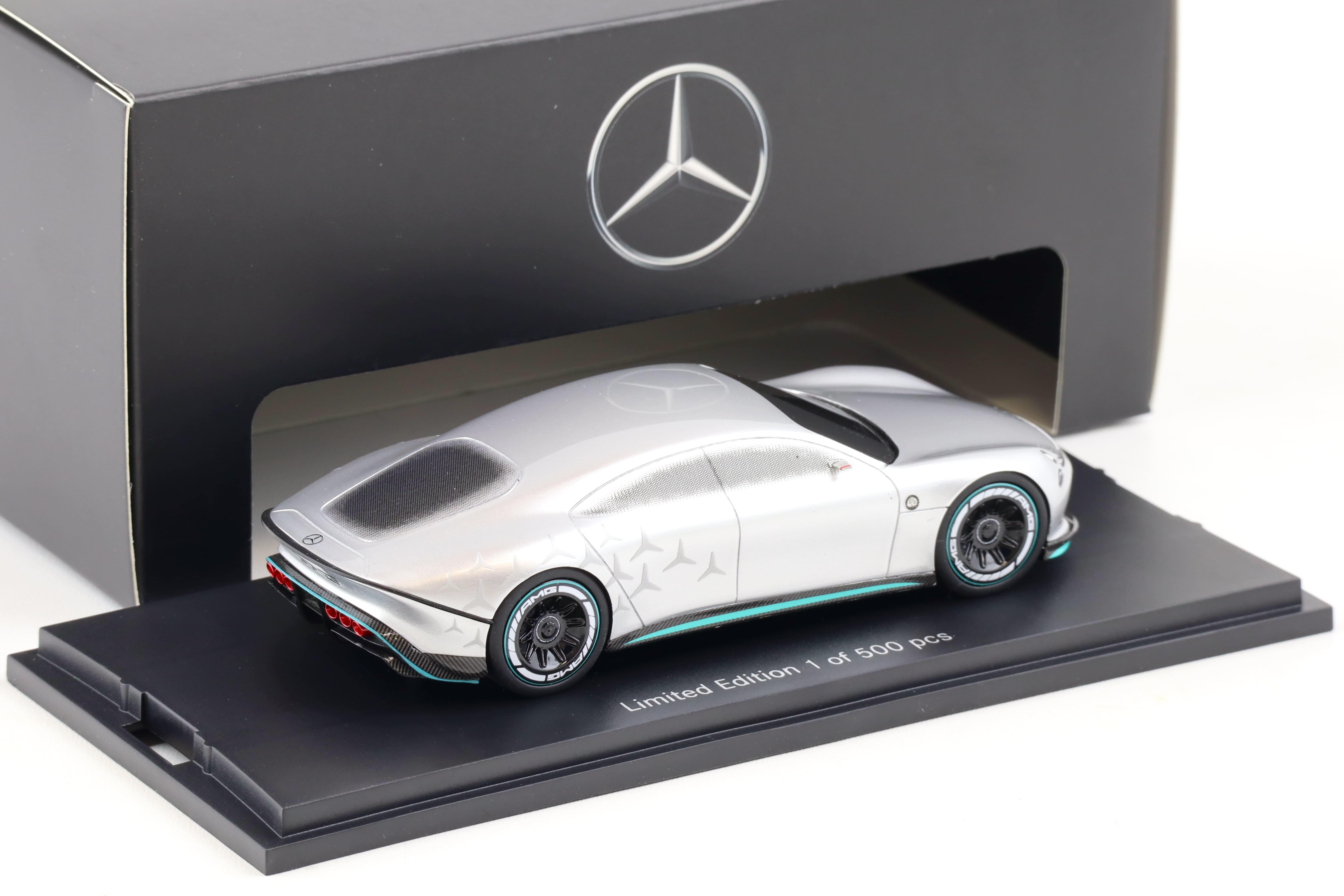 1:43 AutoCult Mercedes Showcar Vision AMG silver Limited 500 DEALER VERSION