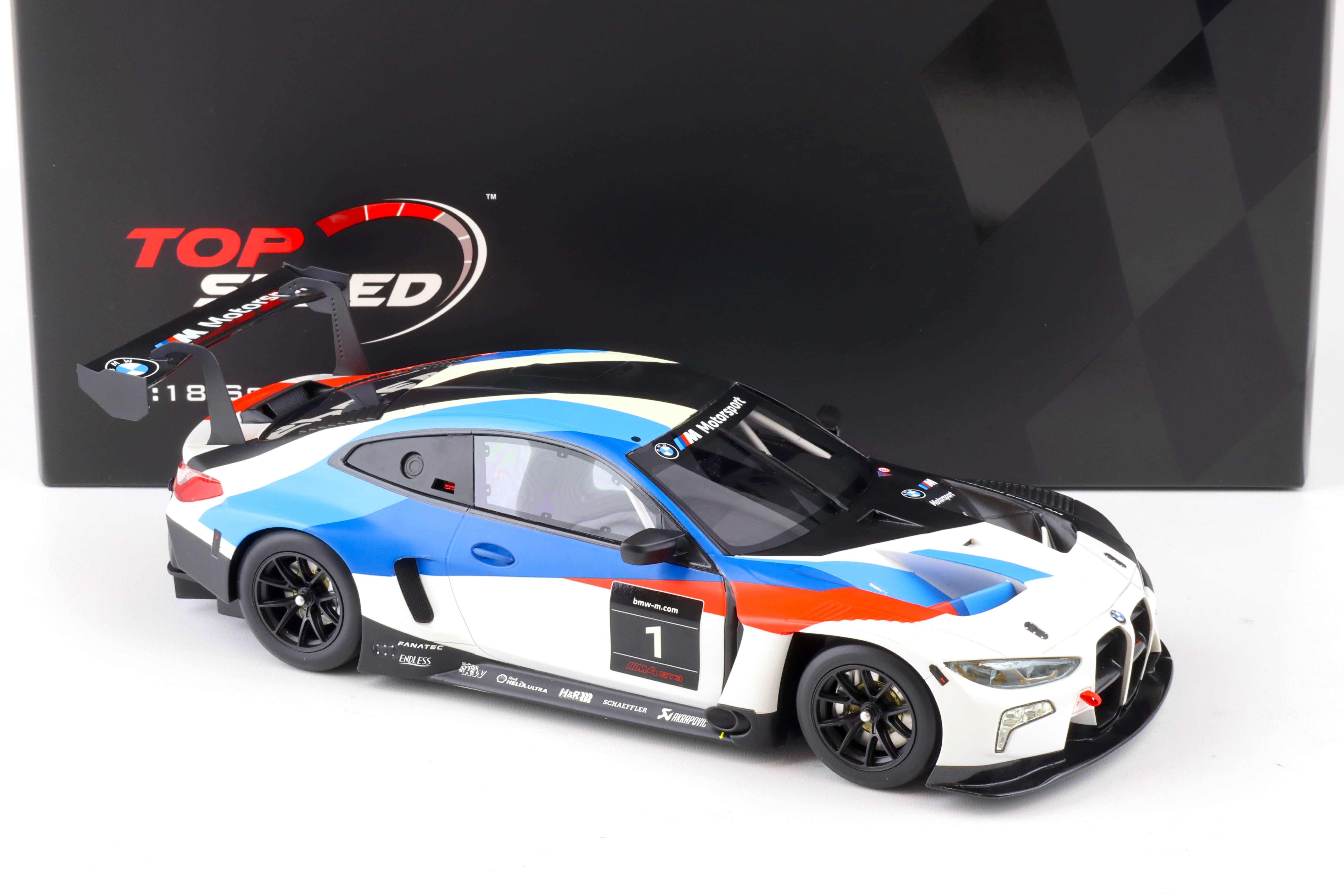 1:18 Top Speed BMW M4 GT3 Presentation Car white/blue/red TS0372