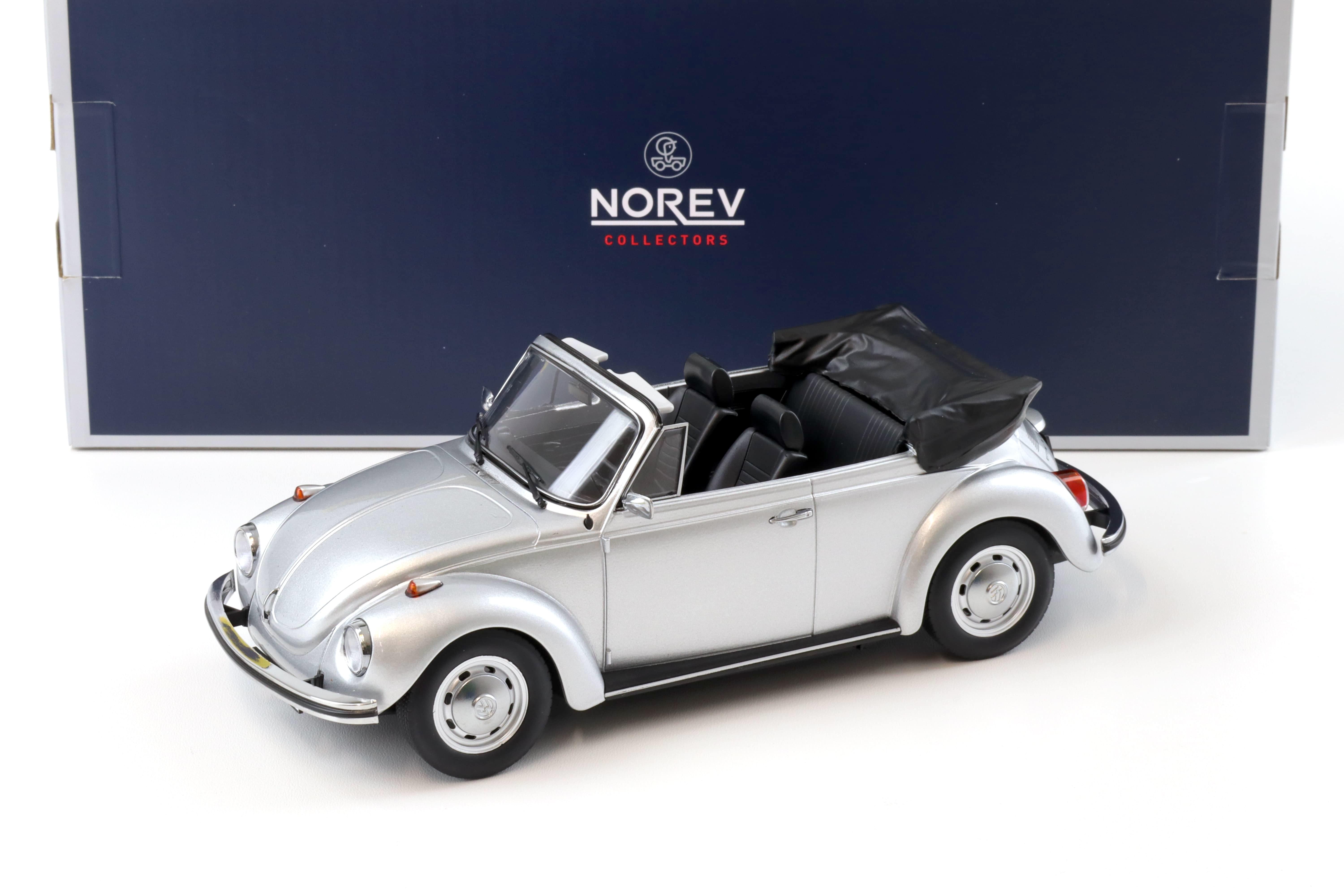1:18 Norev VW 1303 Käfer Beetle Cabriolet 1973 silver metallic 
