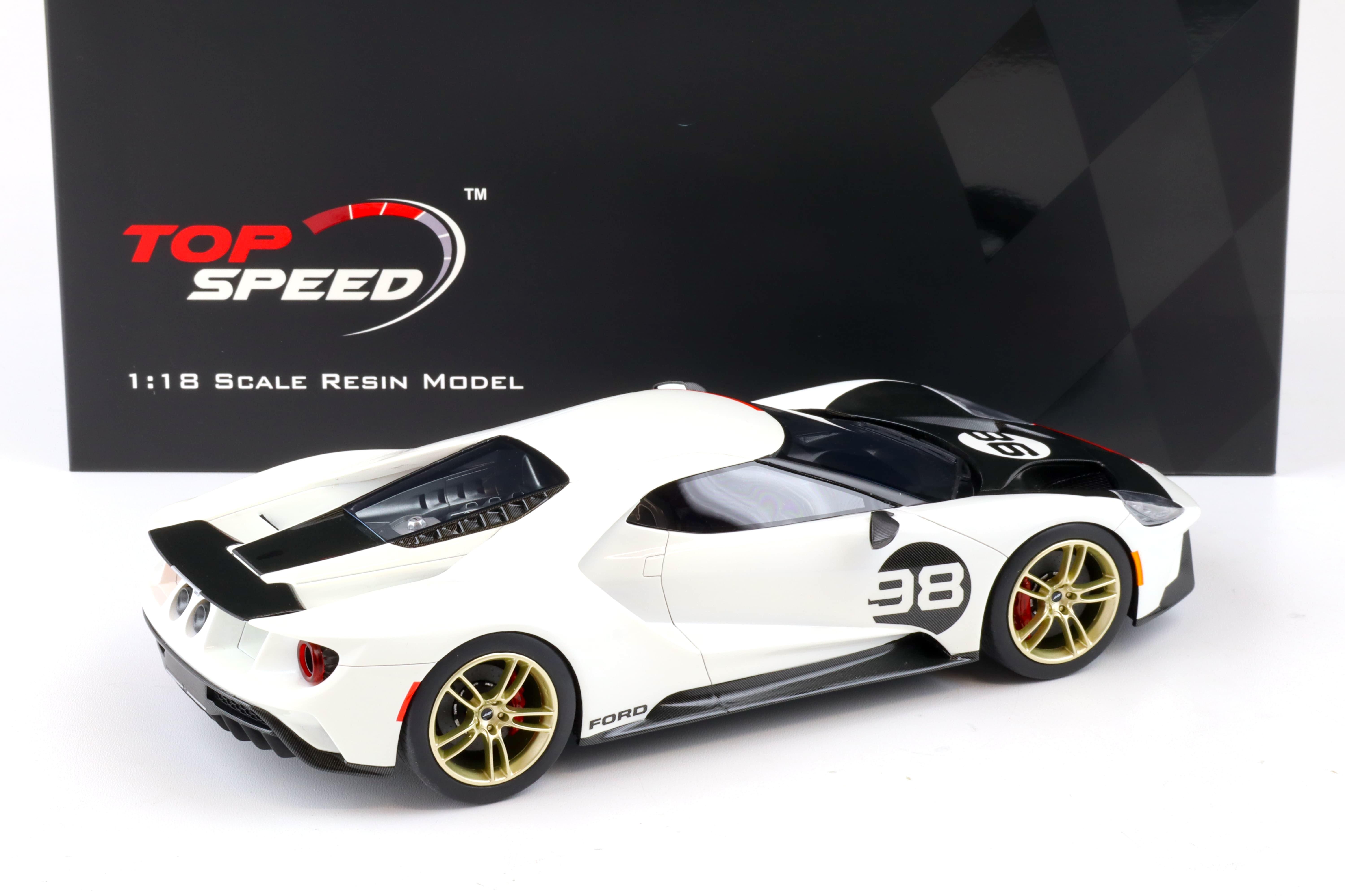 1:18 Top Speed Ford GT Coupe 2021 Heritage Edition #98 white/ black TS0317