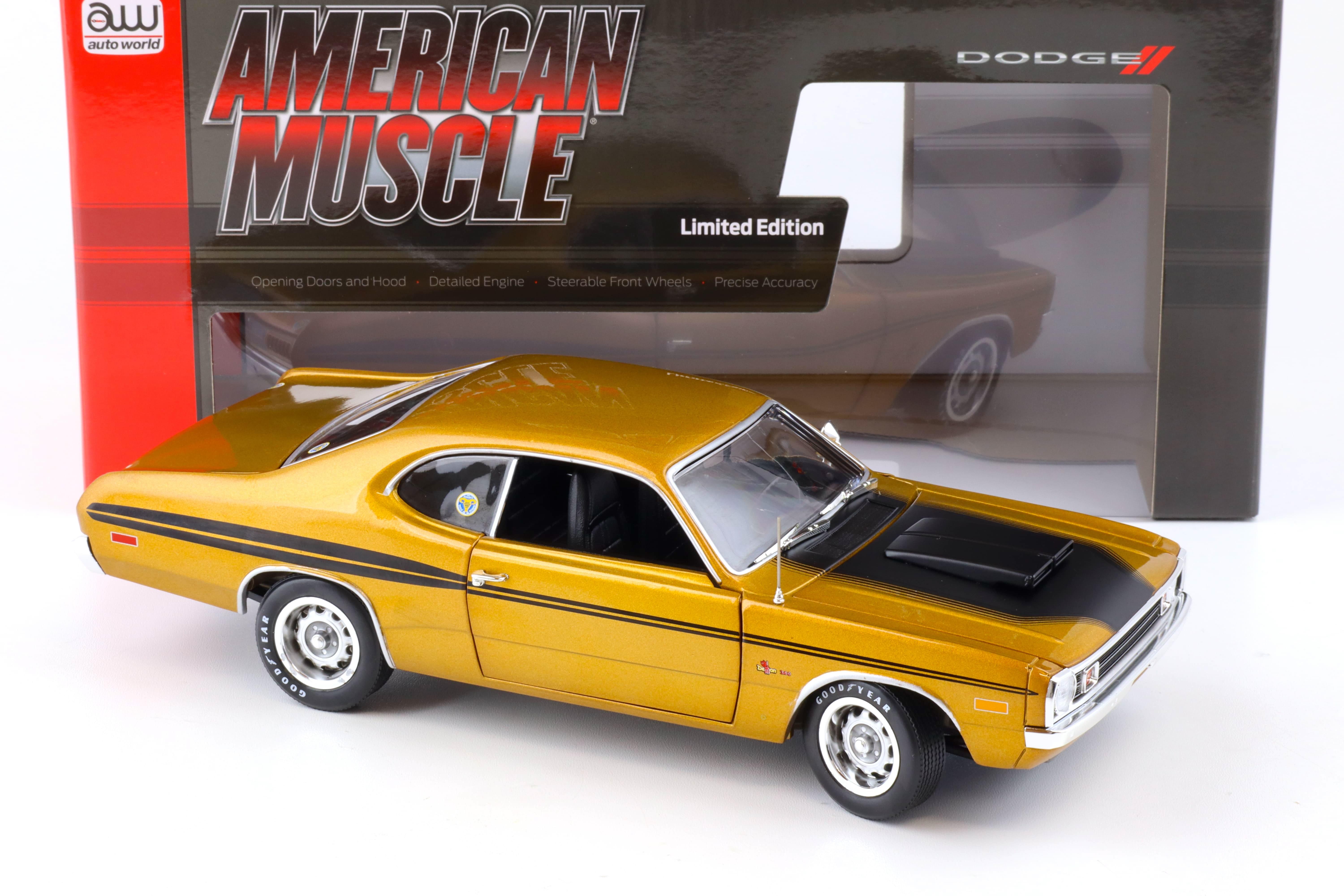 1:18 Auto World 1972 Dodge Demon GSS Supercharged Mr. Norm GY8 gold metallic
