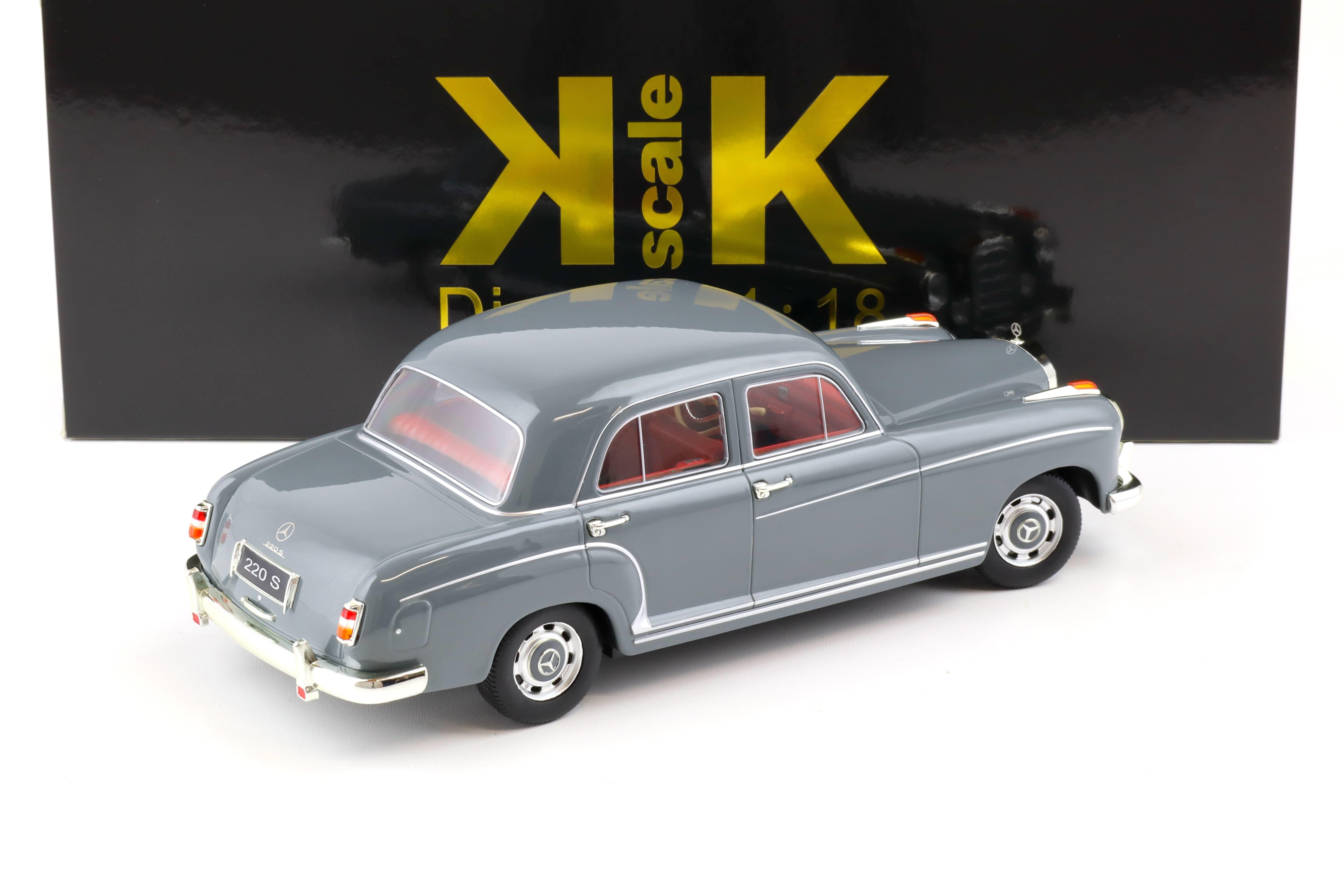 1:18 KK-Scale Mercedes 220 S Limousine light grey 1956