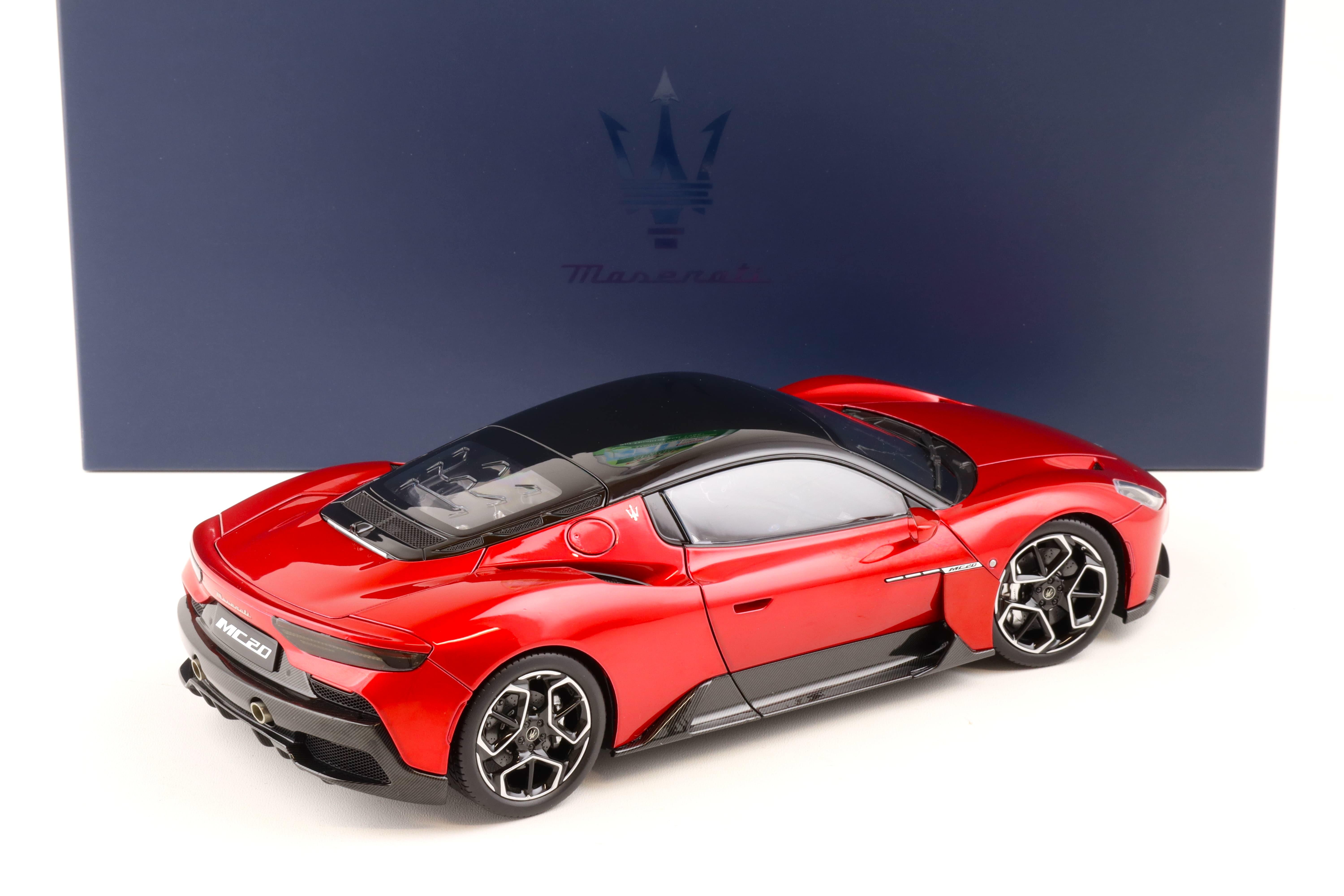 1:18 BBR Maserati MC20 Coupe 2020 Rosso Vincente / Gloss black roof Die-Cast HE180051C