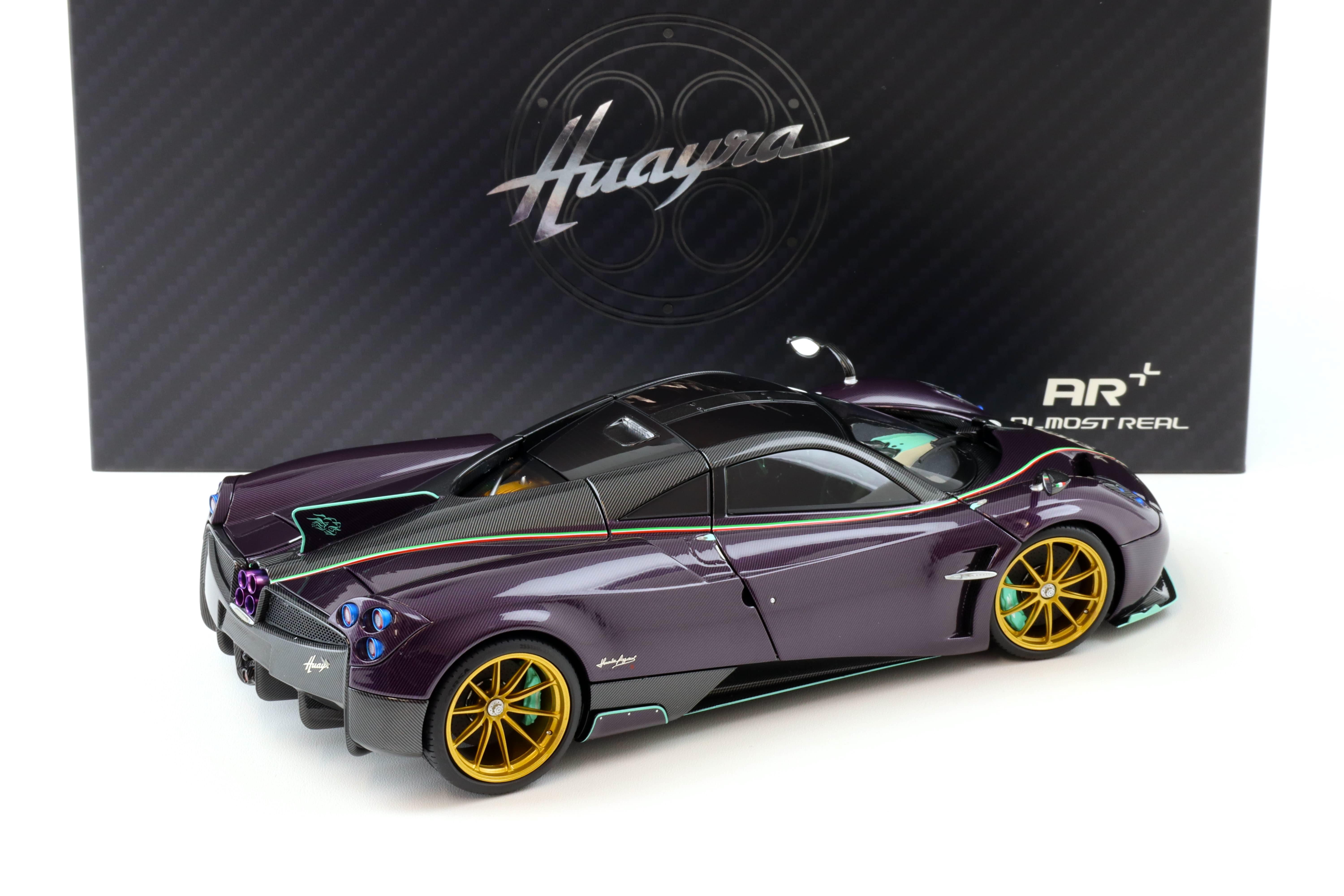 1:18 Almost Real Pagani Huayra Dinastia Yazi purple Carbon/ turquoise 2016 