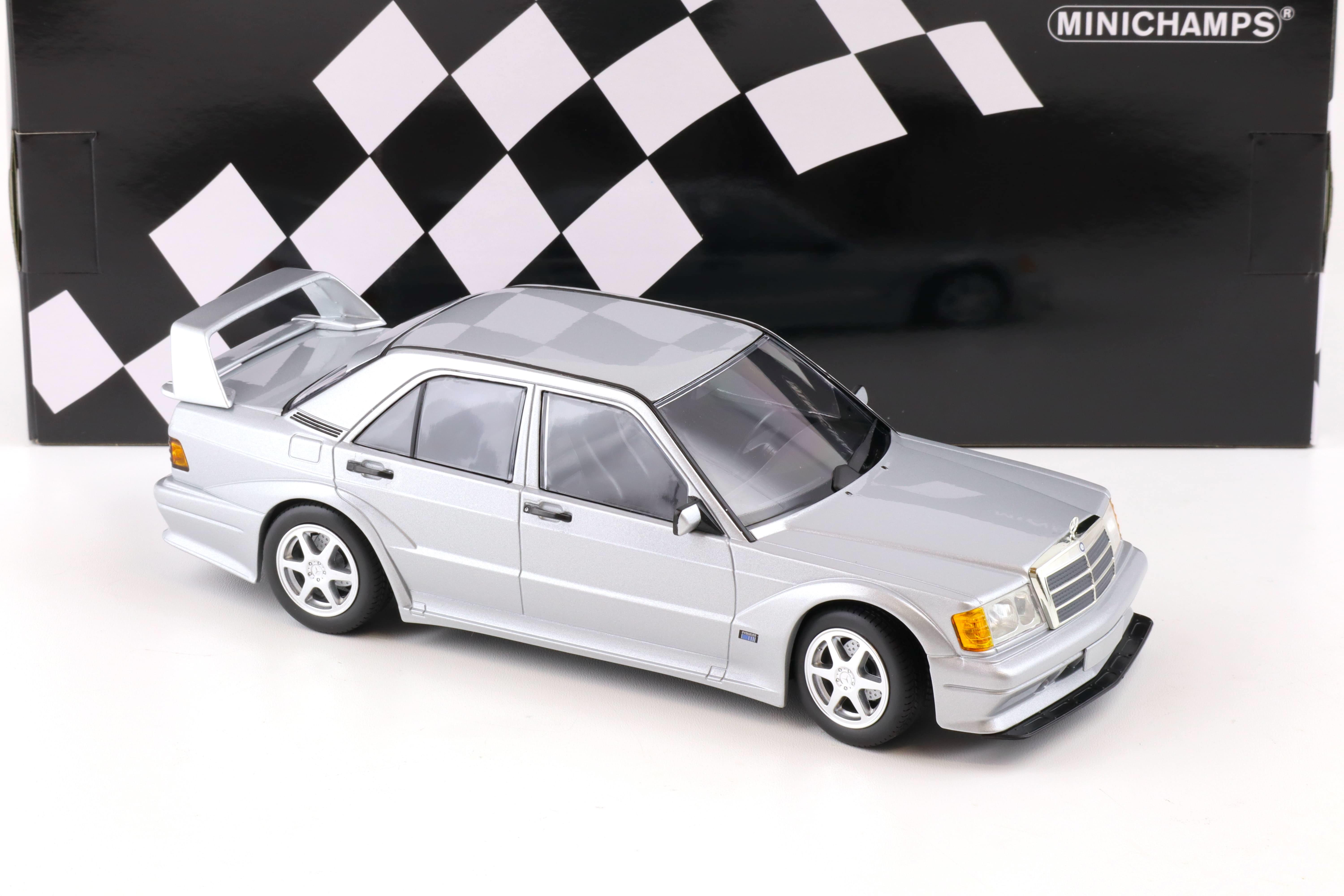 1:18 Minichamps Mercedes 190E 2.5-16 EVO 2 silver metallic 1990