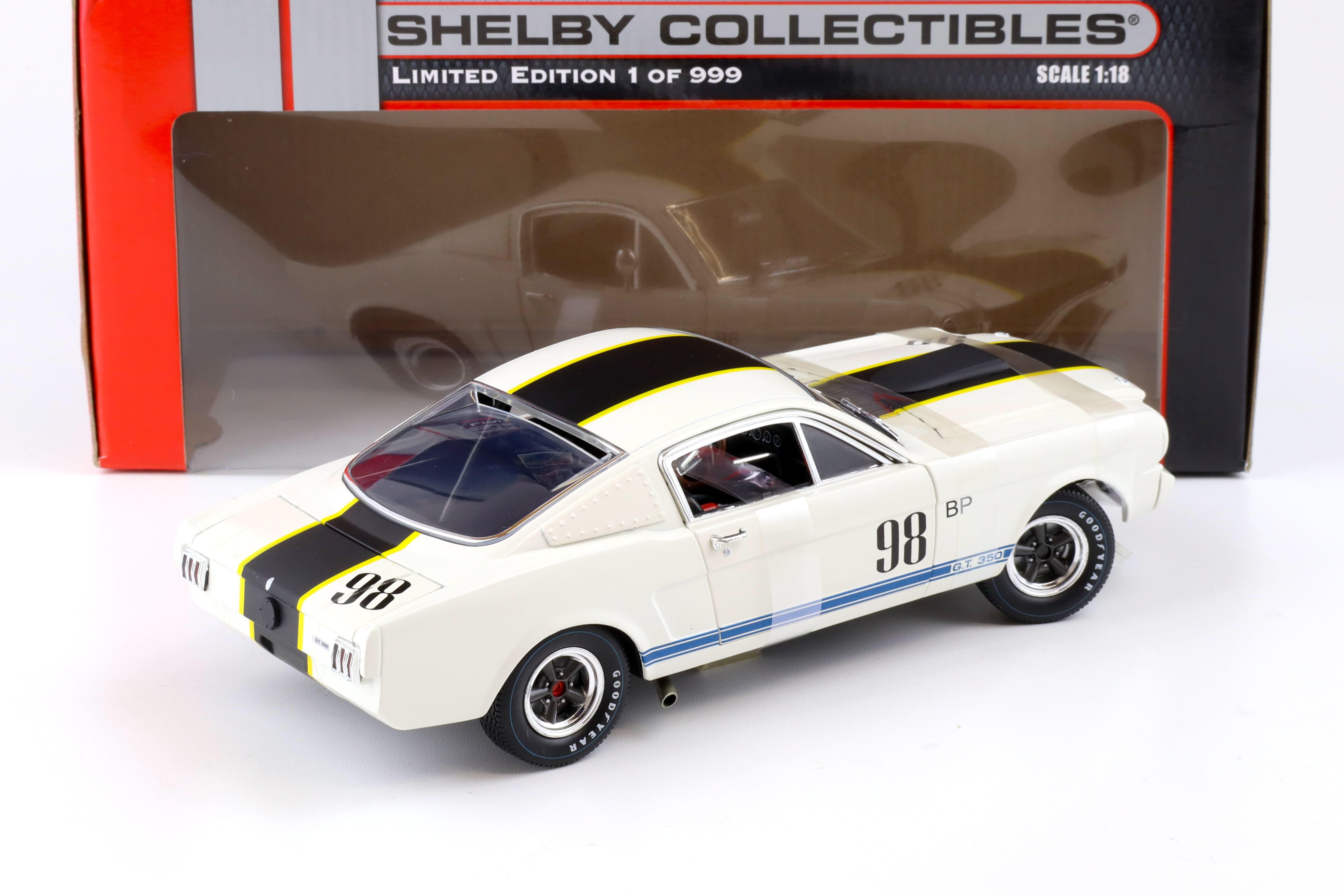 1:18 Shelby Collectibles Triple9 1966 Shelby GT 350R Coupe #BP98 white/ black