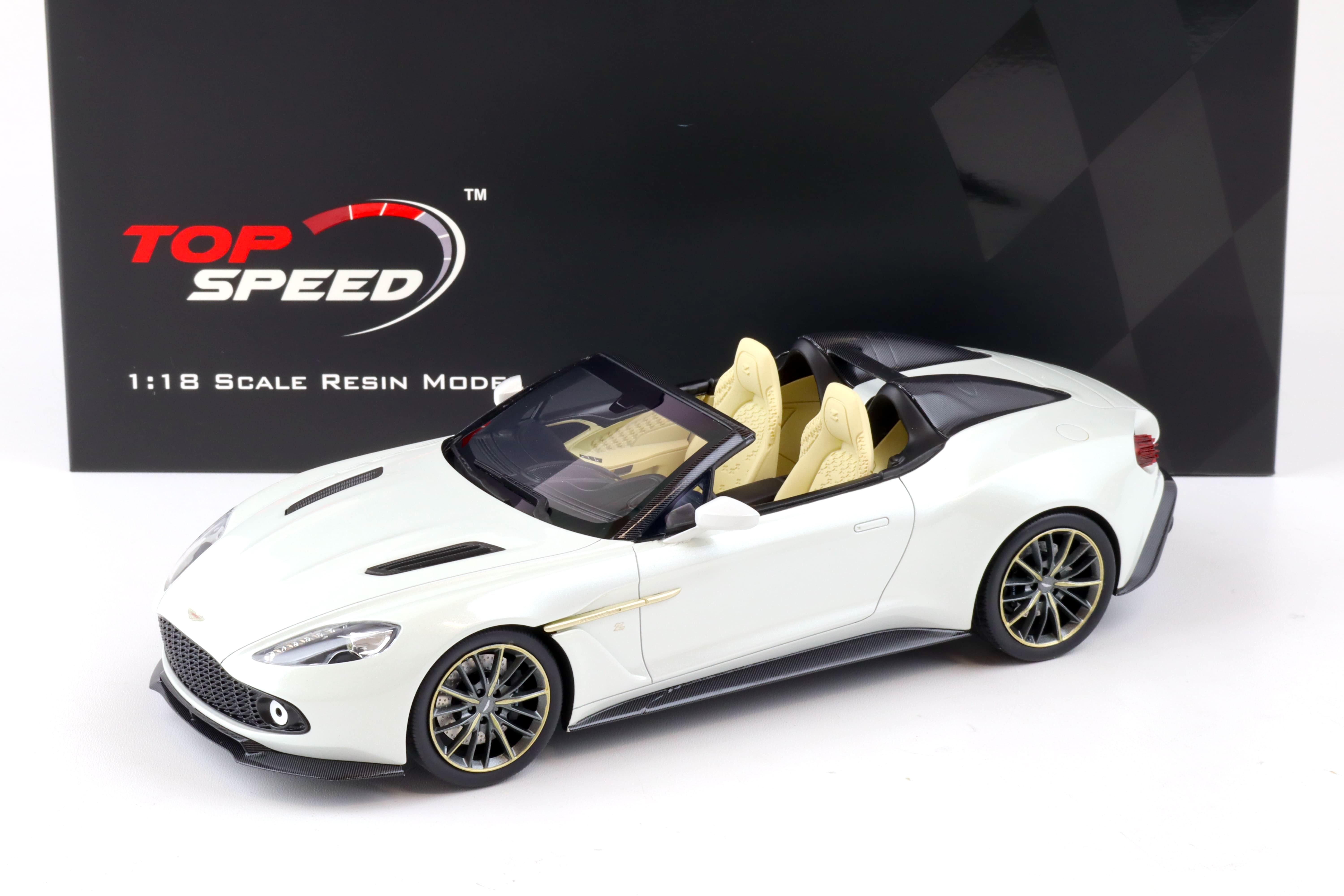 1:18 Top Speed Aston Martin Vanquish Zagato Speedster escaping white TS0229