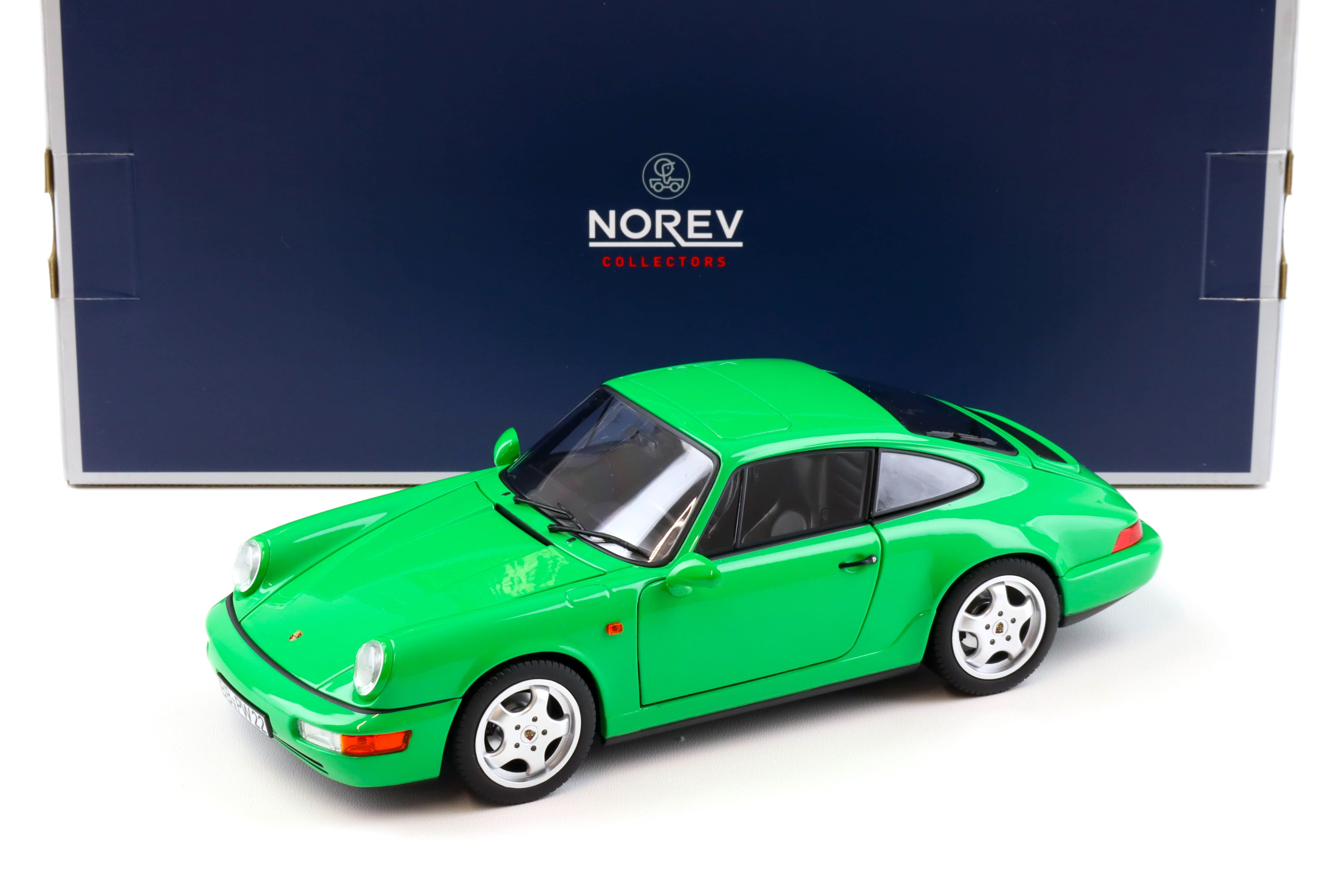 1:18 Norev Porsche 911 (964) Carrera 4 Coupe 1990 Signal green - Limited 504 pcs.