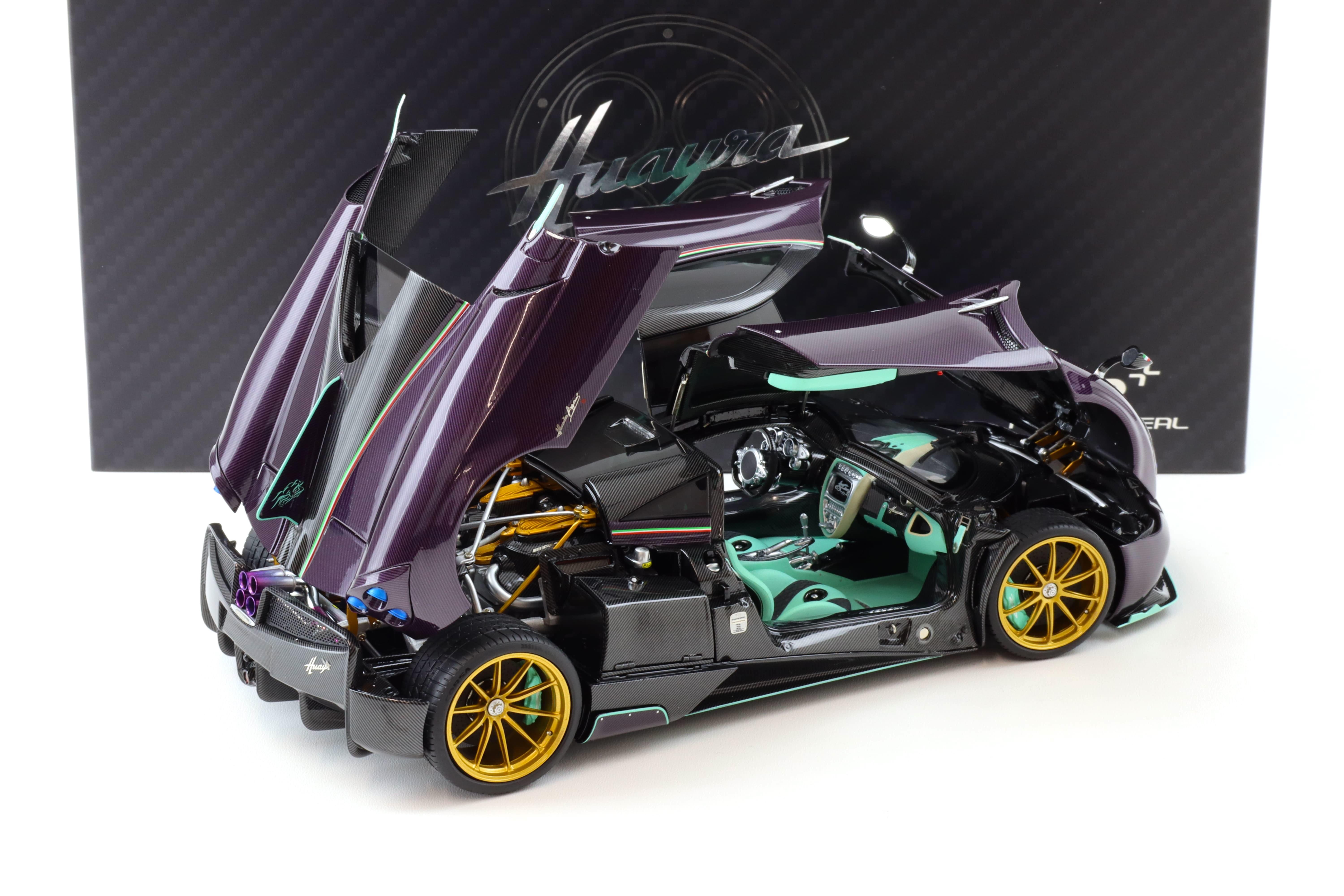 1:18 Almost Real Pagani Huayra Dinastia Yazi purple Carbon/ turquoise 2016 